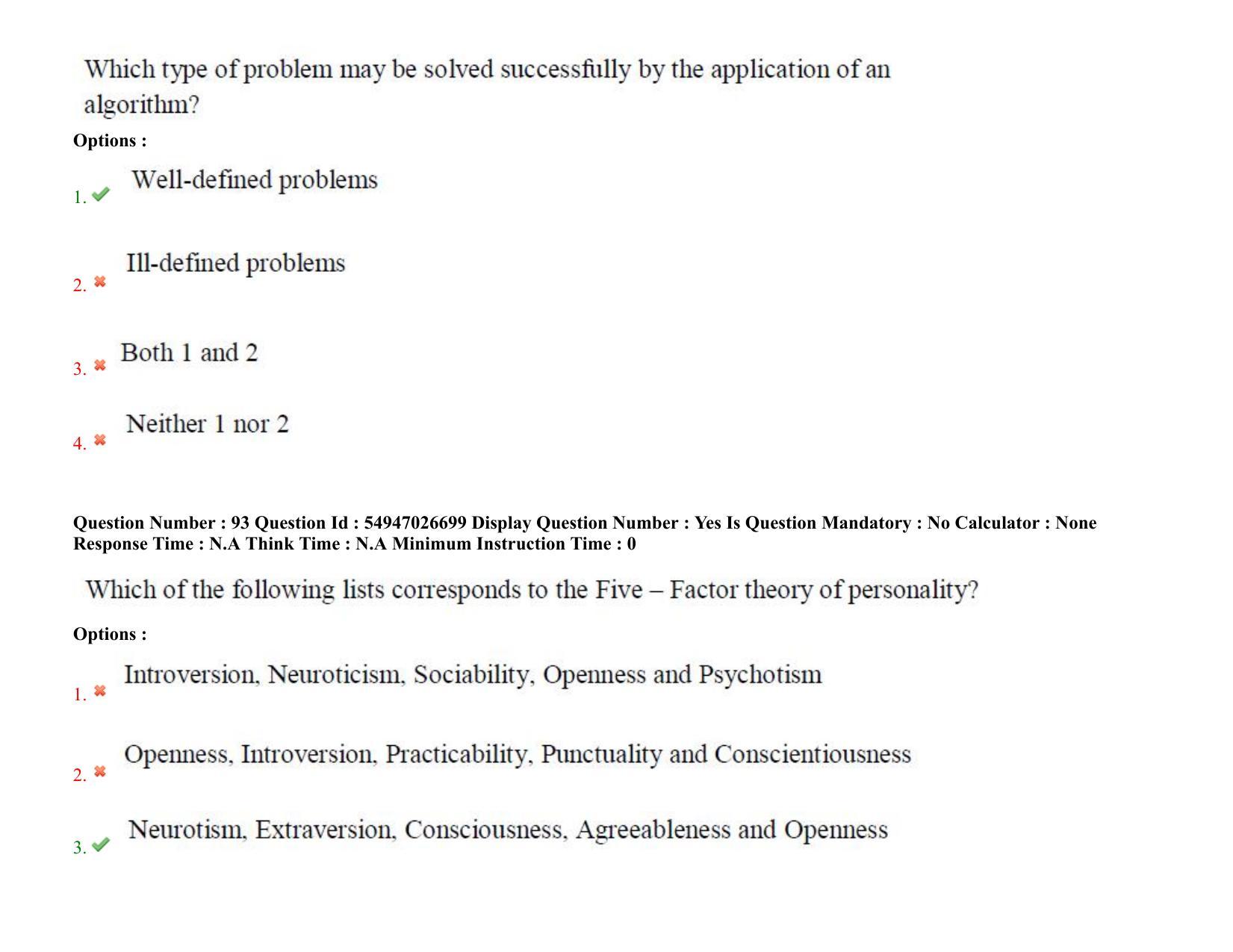 AP RCET 2022: psychology -  18-10-2022 (Tuesday) Session-II: Question Paper With keys - Page 73