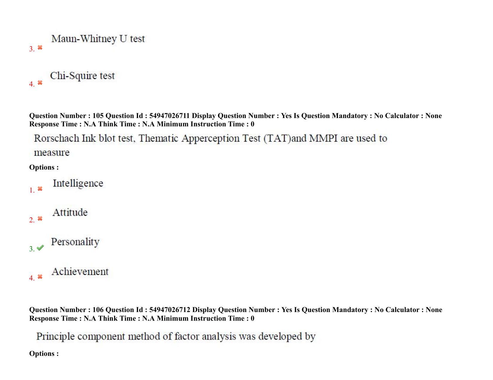 AP RCET 2022: psychology -  18-10-2022 (Tuesday) Session-II: Question Paper With keys - Page 80
