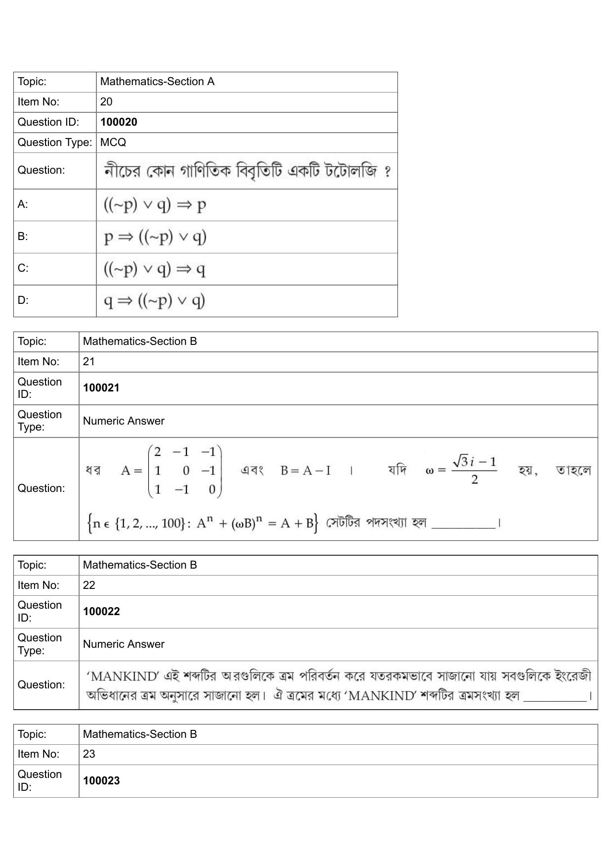 JEE Mains 2022: BTech Bengali (Shift 1) 25-07-2022 Question Paper - Page 10