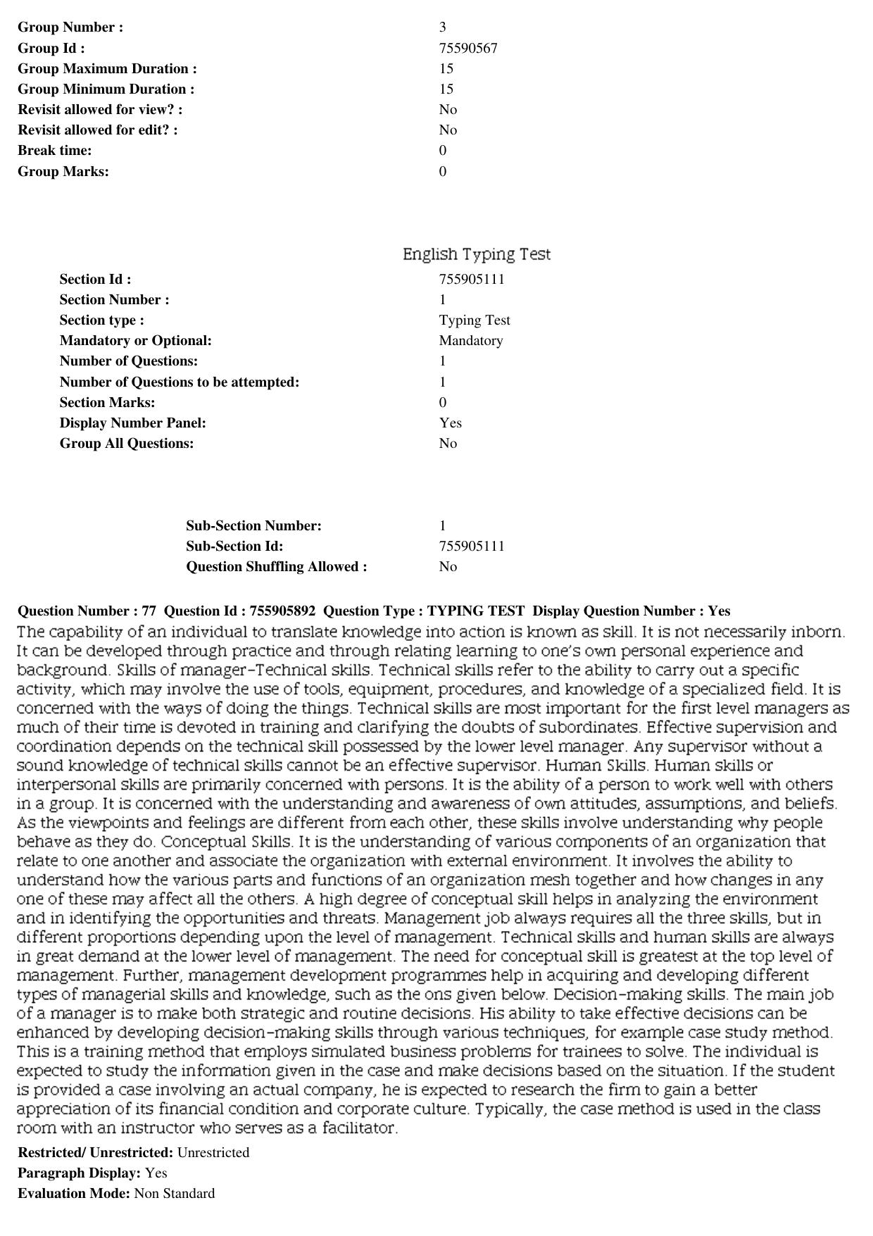MP CPCT 15th Jun 2019 CPCT Question Paper Shift 1 - Page 56
