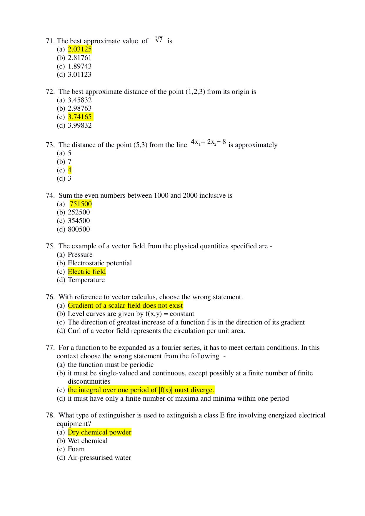 PG - Marine Engineering - IMU CET Model Question Papers - CET (Set-II) - Page 13