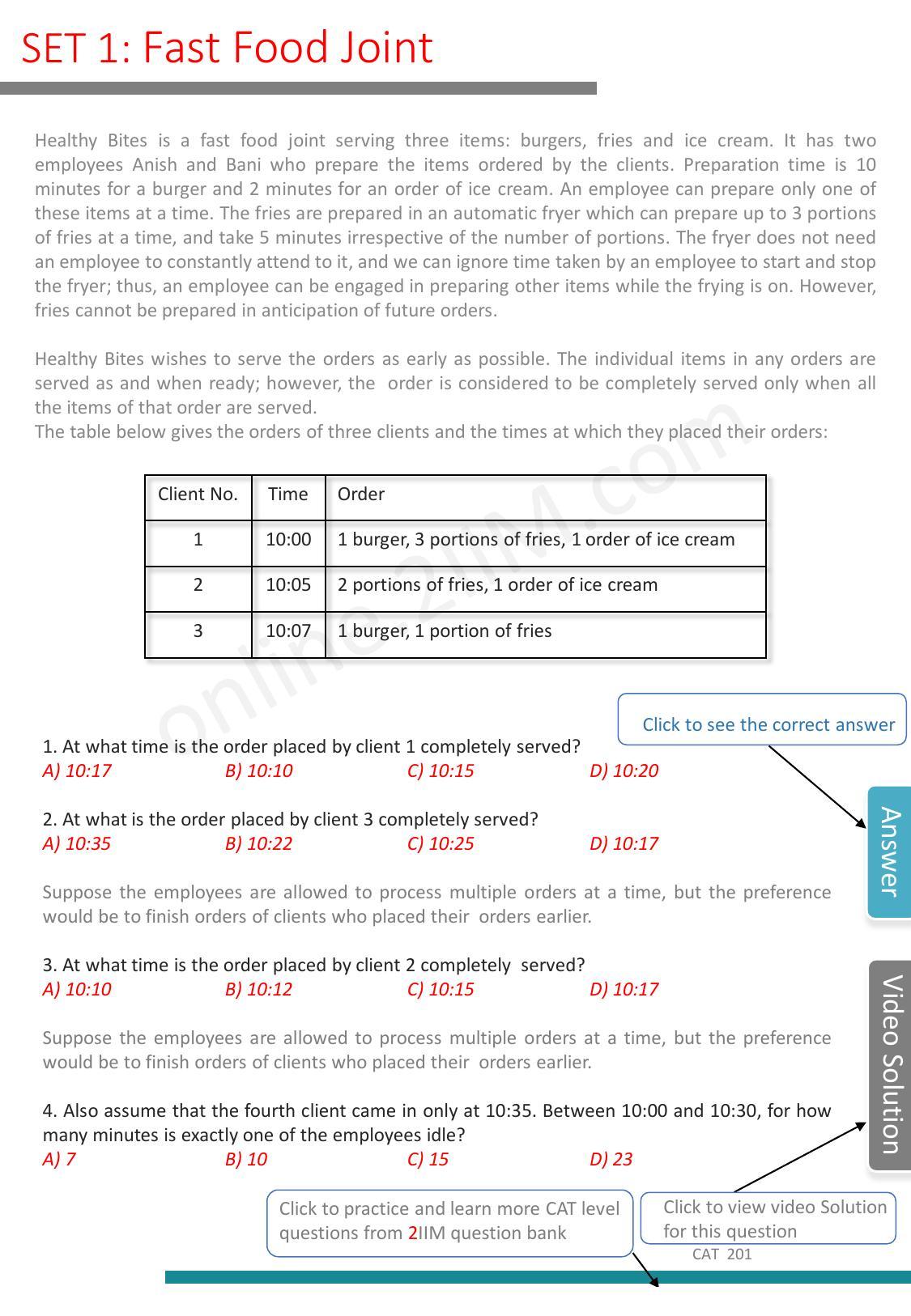 CAT 2017 CAT DILR Slot 1 Question Paper - Page 2