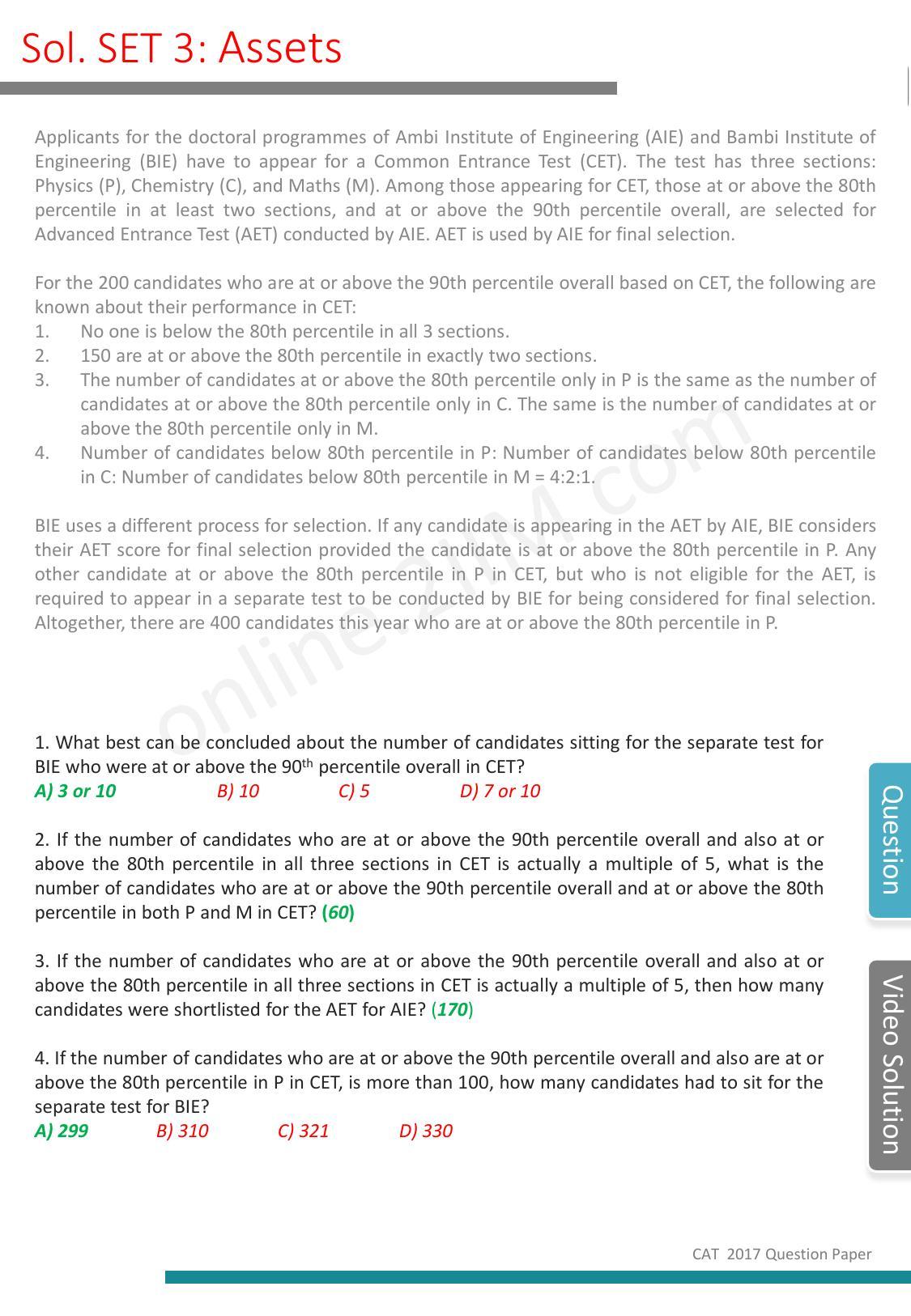 CAT 2017 CAT DILR Slot 1 Question Paper - Page 12