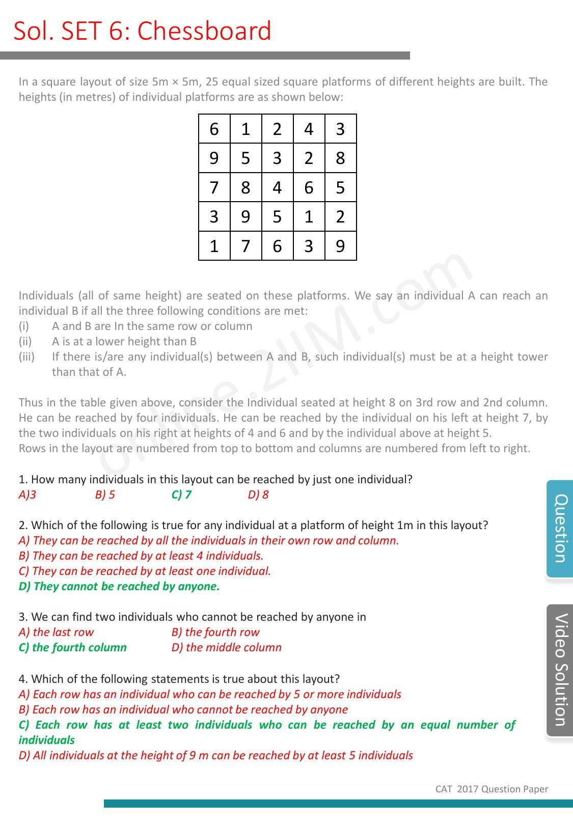 CAT 2017 CAT DILR Slot 1 Question Paper - Page 15