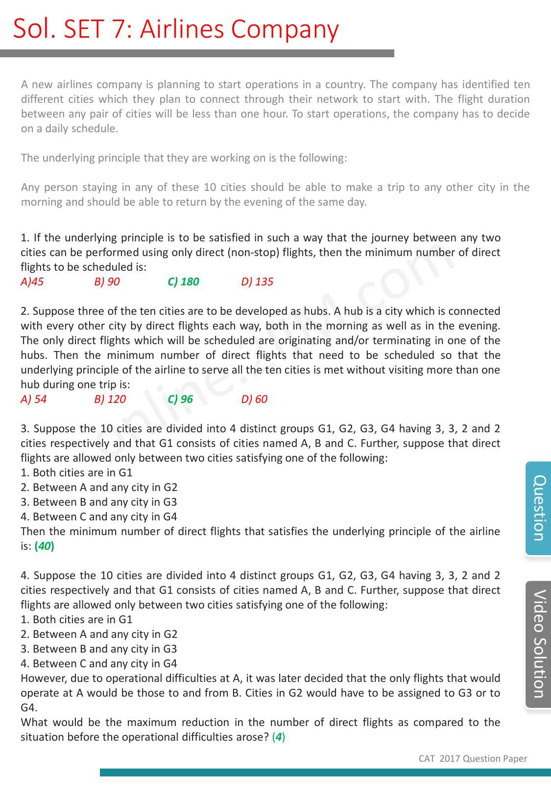 CAT 2017 CAT DILR Slot 1 Question Paper - Page 16