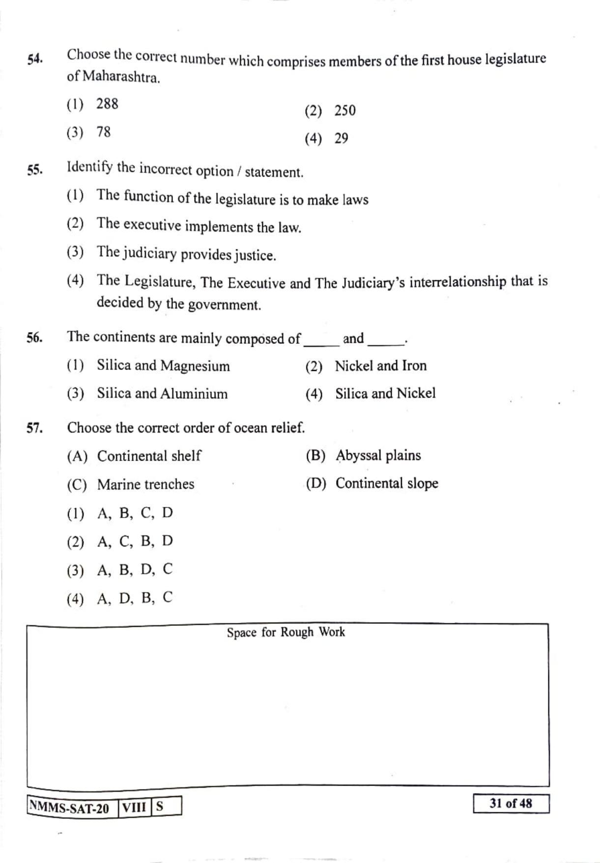 SAT URDU 2020-21 Class 8 Maharashtra NMMS Question Papers - Page 31