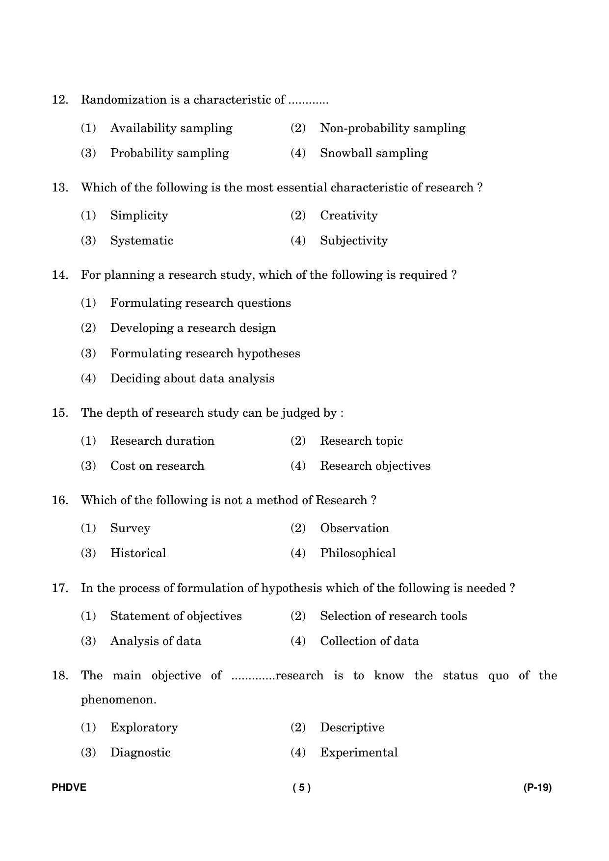 IGNOU PhD Entrance Test Ph. D. (Vocational Education) Entrance Test, July, 2023 Question Paper - Page 6