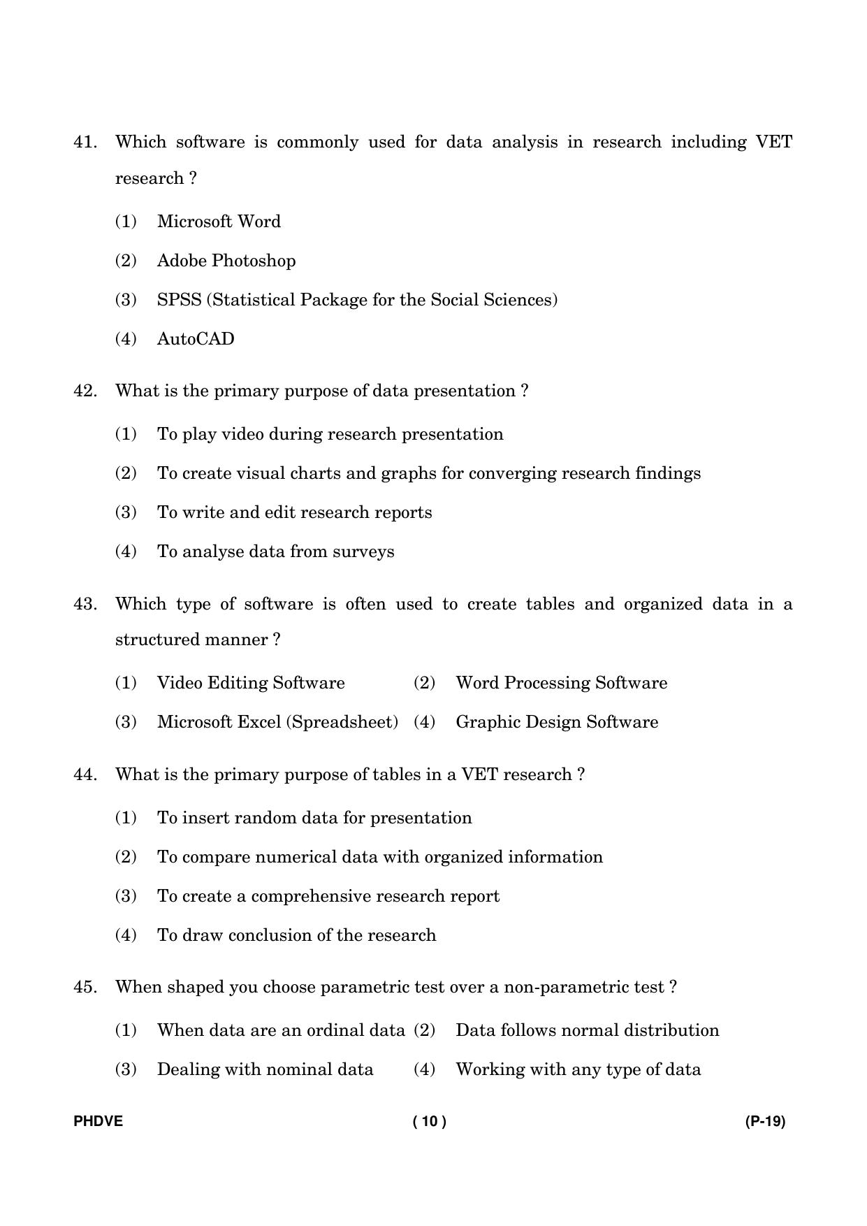 IGNOU PhD Entrance Test Ph. D. (Vocational Education) Entrance Test, July, 2023 Question Paper - Page 11