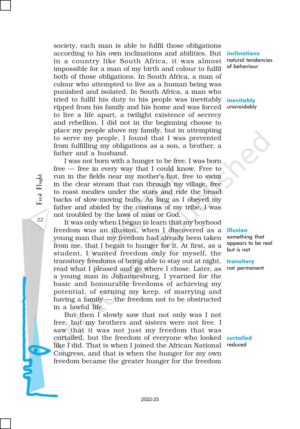 NCERT Book for Class 10 English (First Flight) Chapter 2 Nelson Mandela: Long Walk to Freedom - Page 7