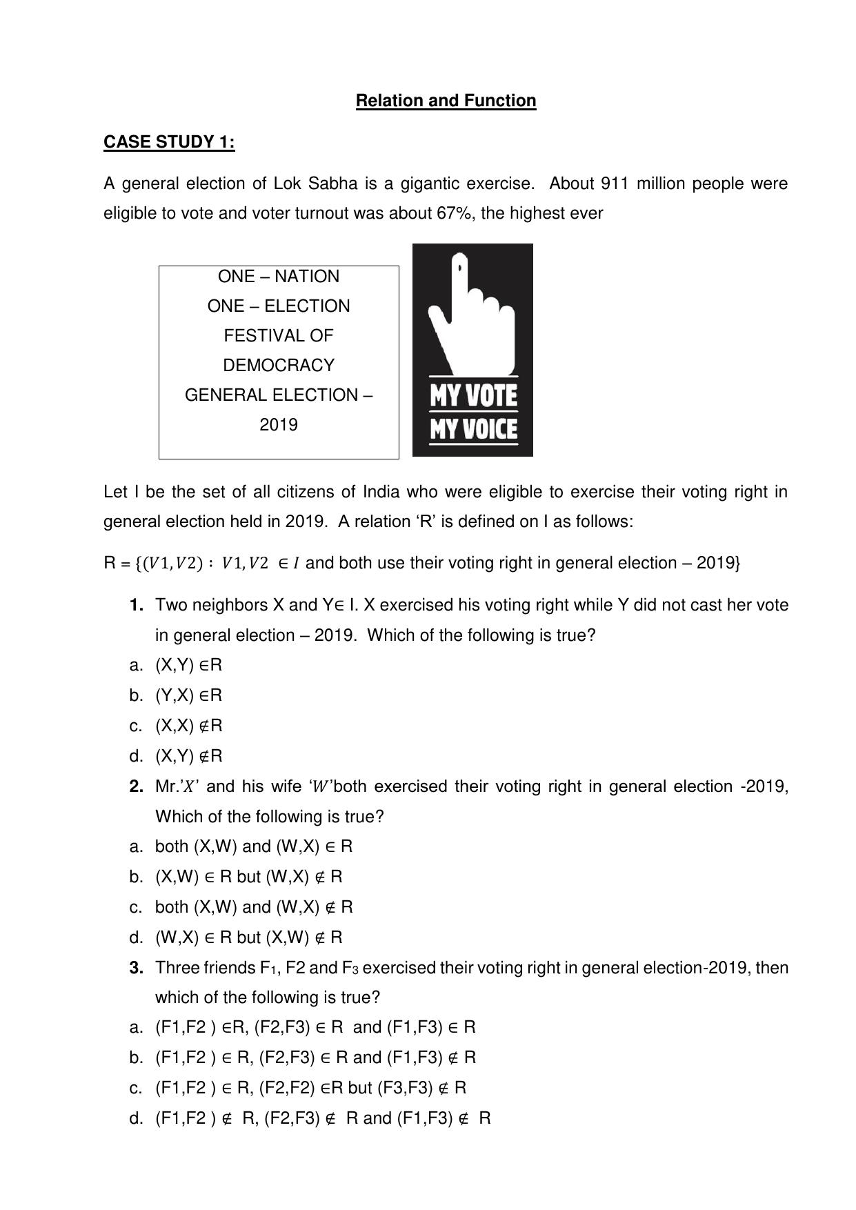 CBSE Class XII Mathematics Question Bank - Page 1