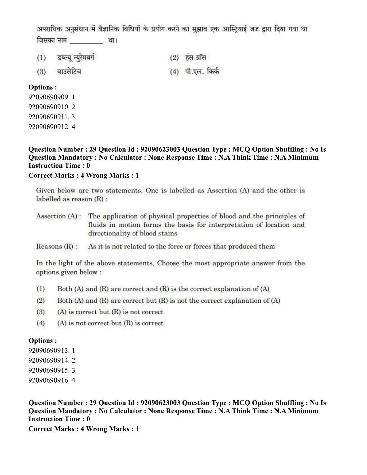 CUET PG 2023: SCQP13 – Forensic Science Eng - Shift 2 (24-06-2023) Question Paper - Page 28