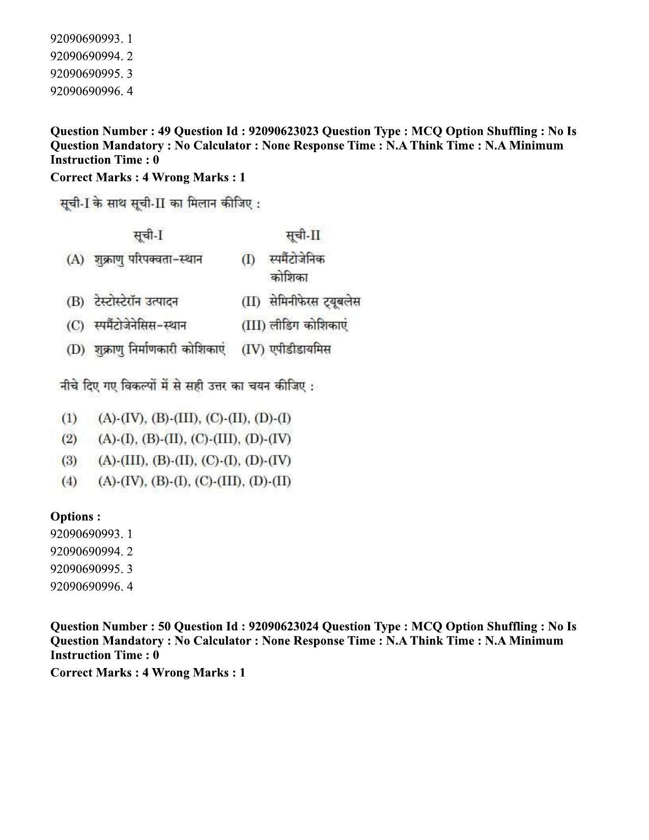 CUET PG 2023: SCQP13 – Forensic Science Eng - Shift 2 (24-06-2023) Question Paper - Page 50