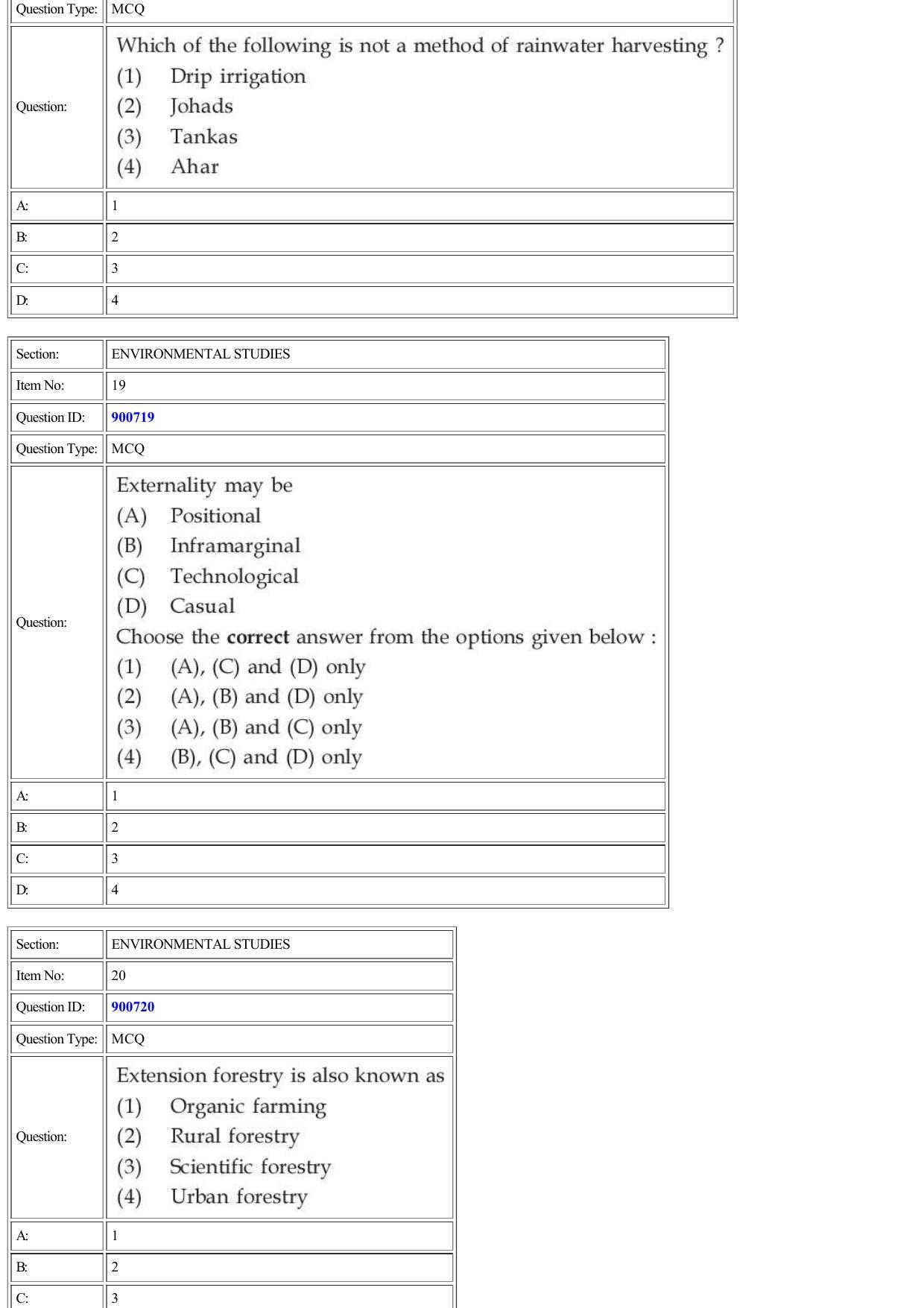 CUET 2022 Question Paper of Environmental Studies - Page 8