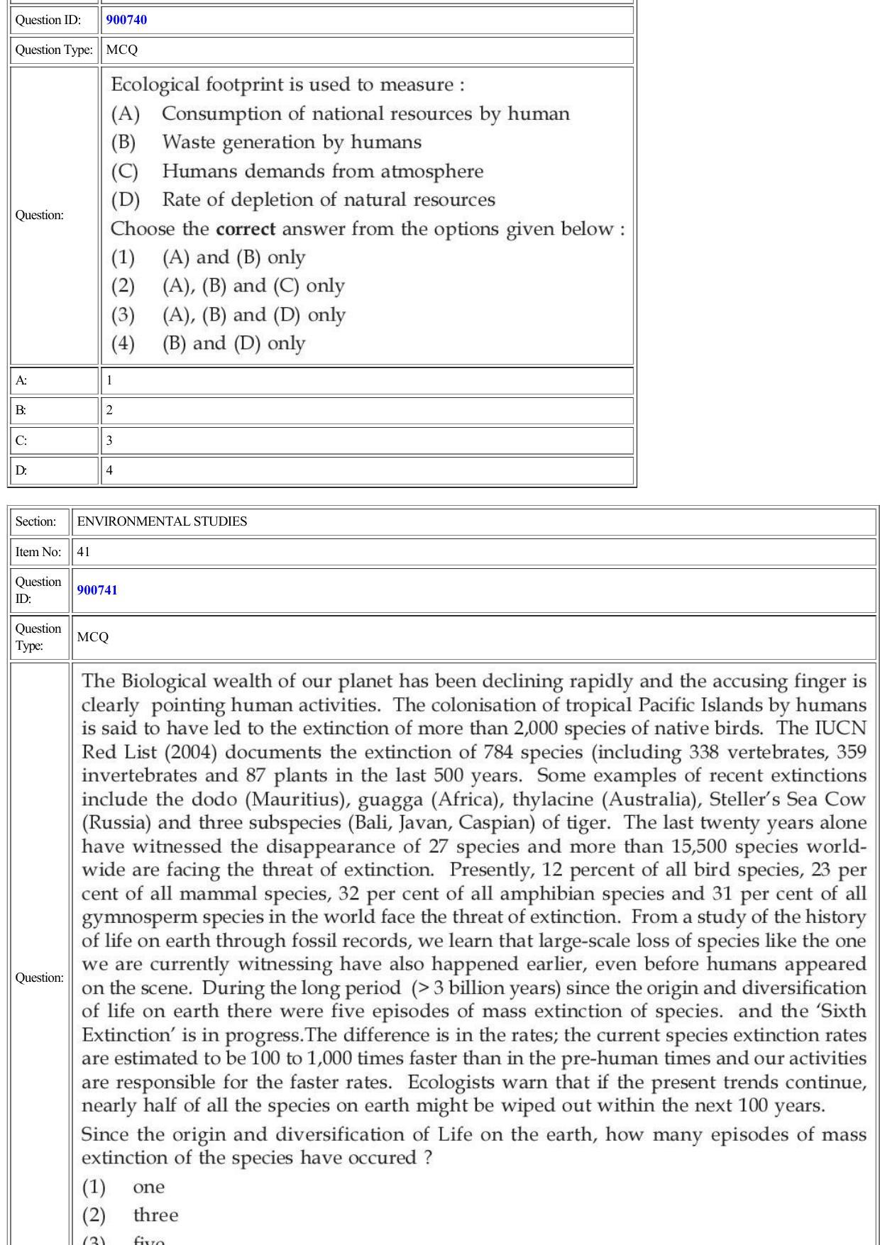 CUET 2022 Question Paper of Environmental Studies - Page 16