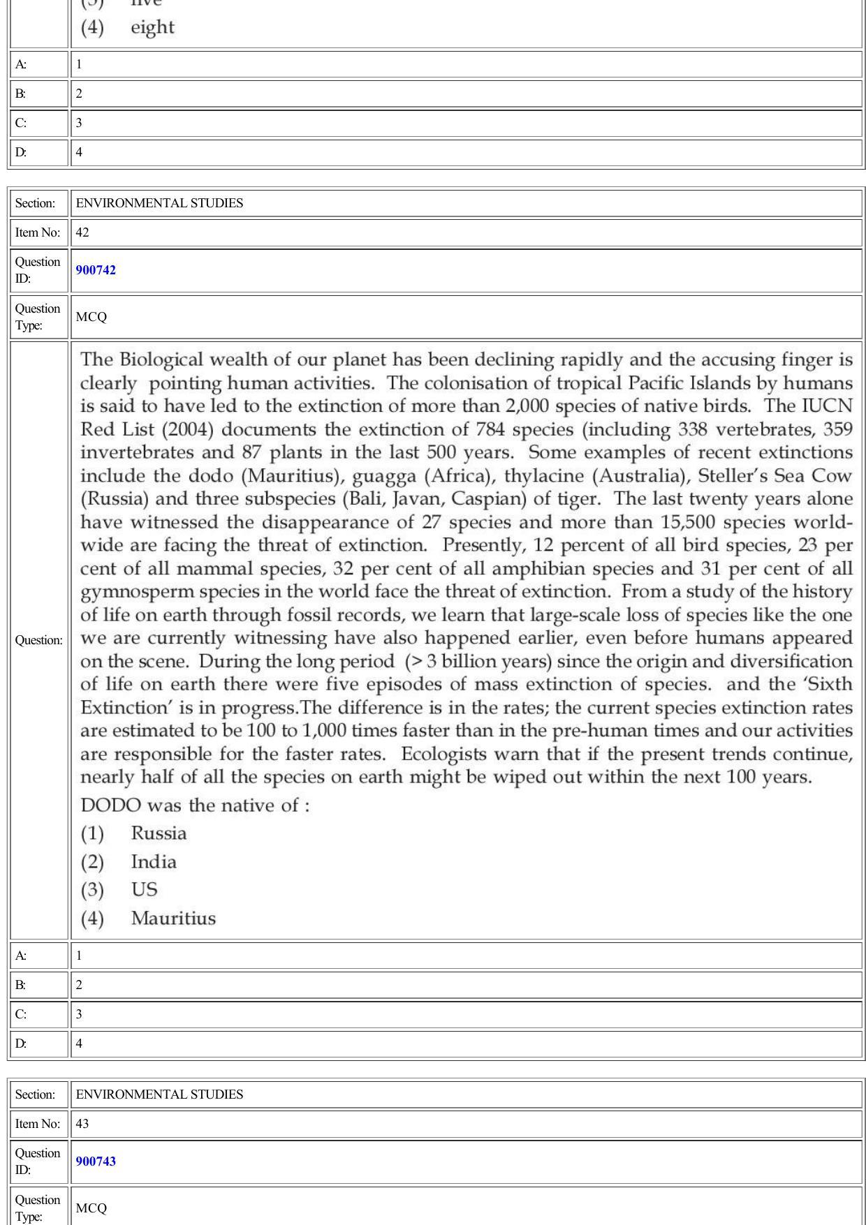 CUET 2022 Question Paper of Environmental Studies - Page 17