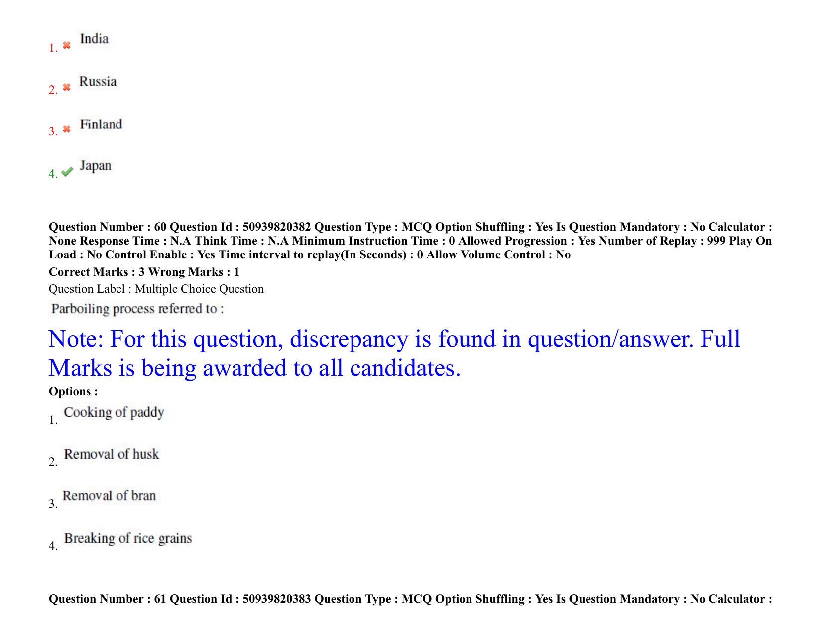 BHU RET Food Technology 2021 Question Paper - Page 46