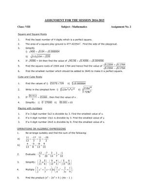 CBSE Worksheets for Class 8 Mathematics Assignment 22
