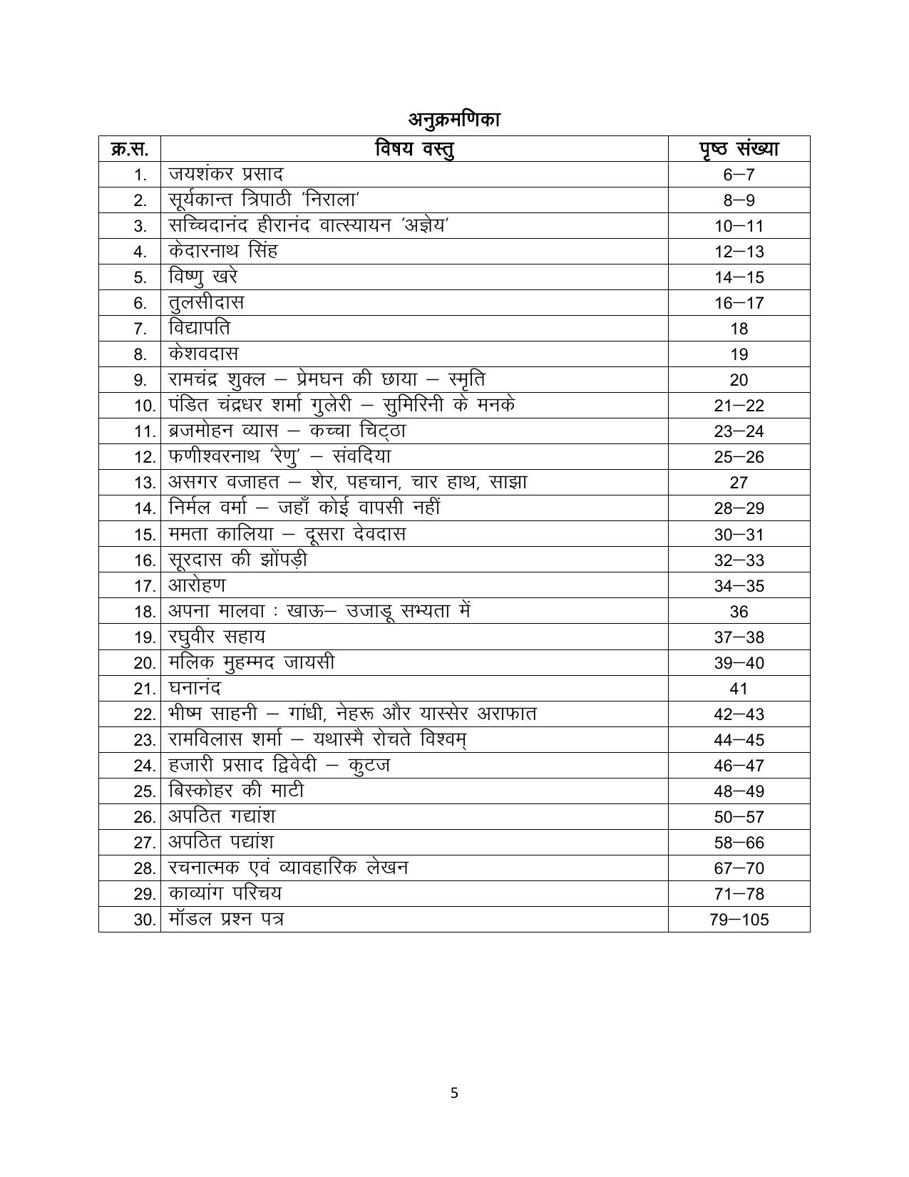 RBSE 2023 Class 12 Hindi Question Bank - Page 5
