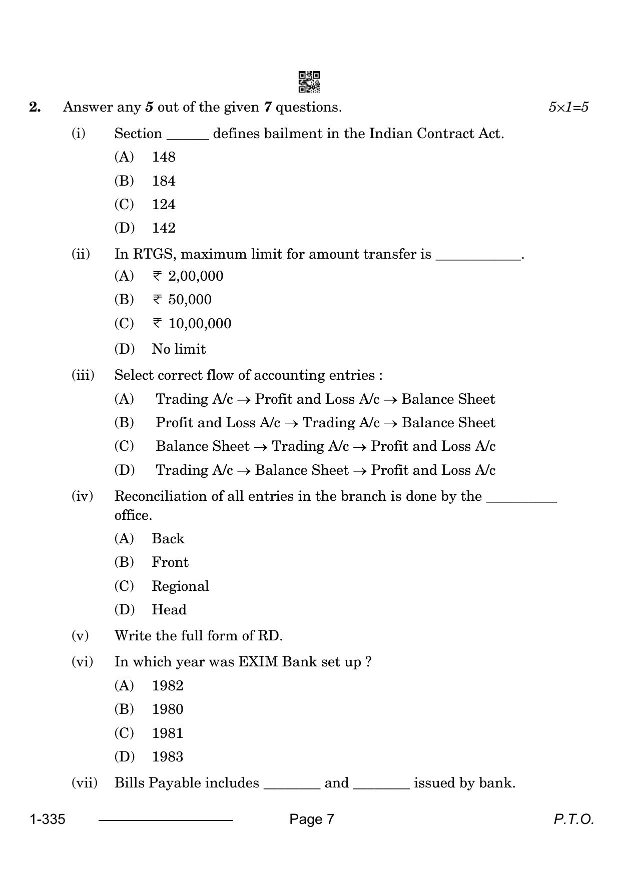 CBSE Class 12 Banking 2024 Question Paper - Page 7