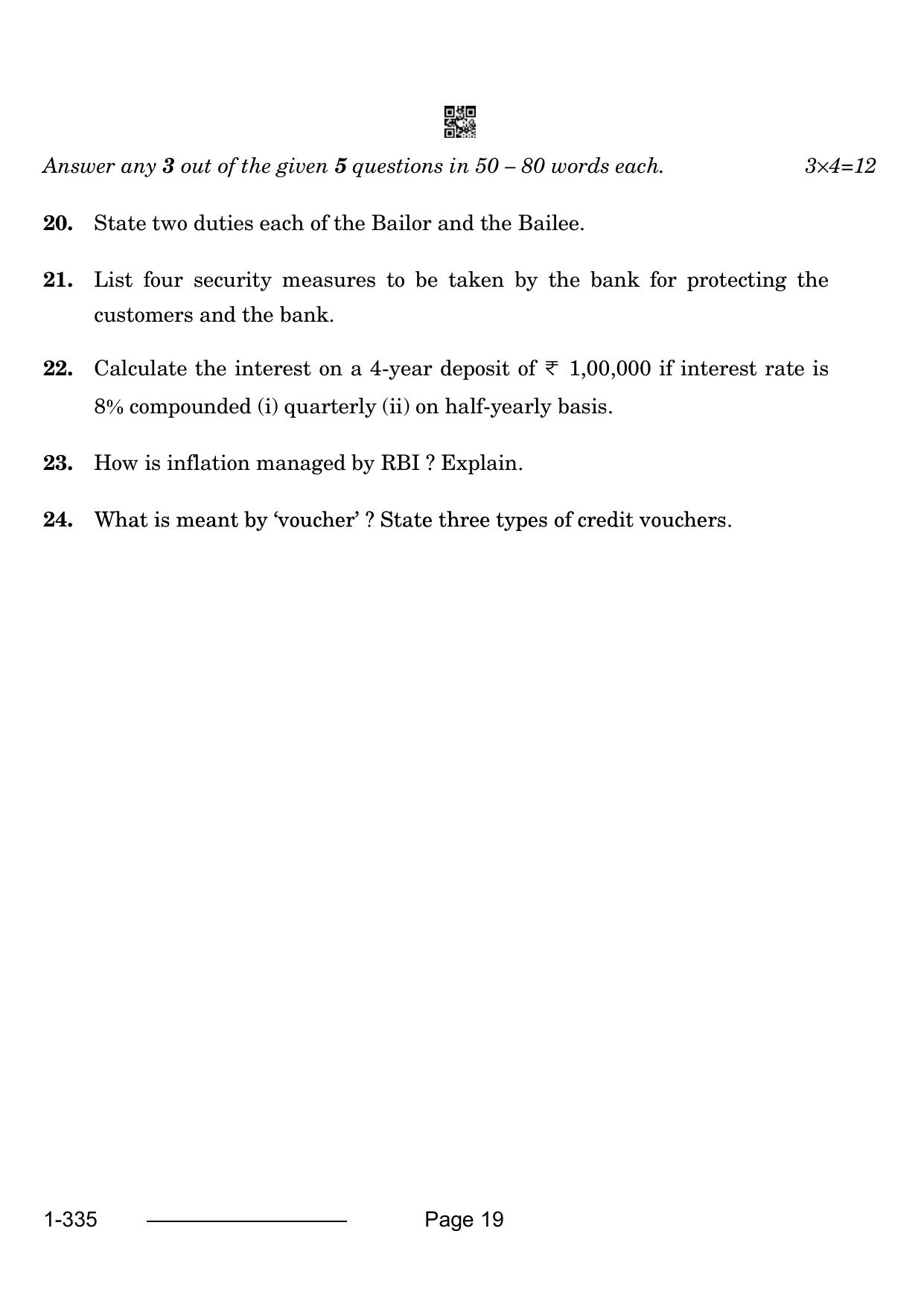 CBSE Class 12 Banking 2024 Question Paper - Page 19