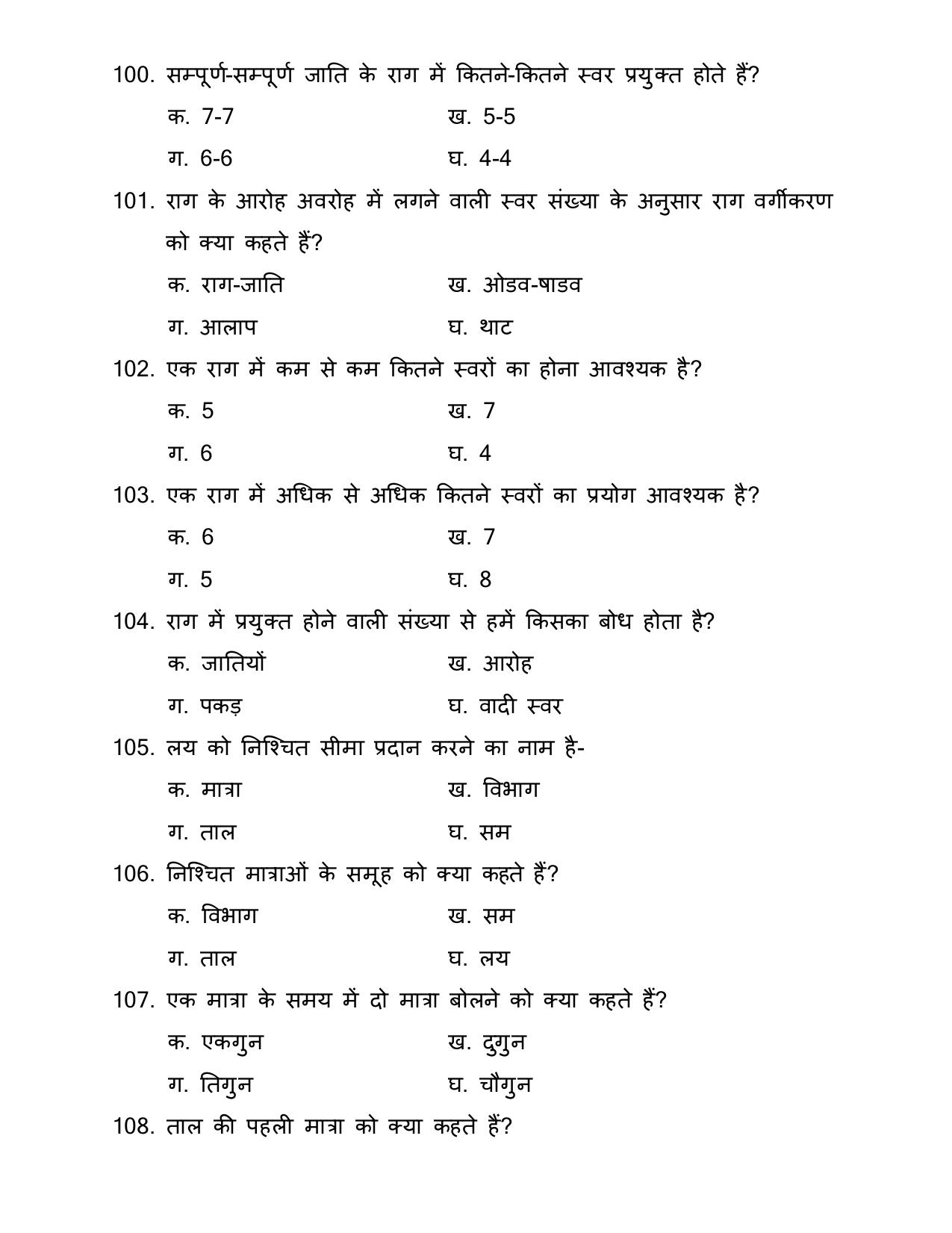 UP Board (UPMSP) Class 9 Sangeet (Gayan) Question Bank - Page 13