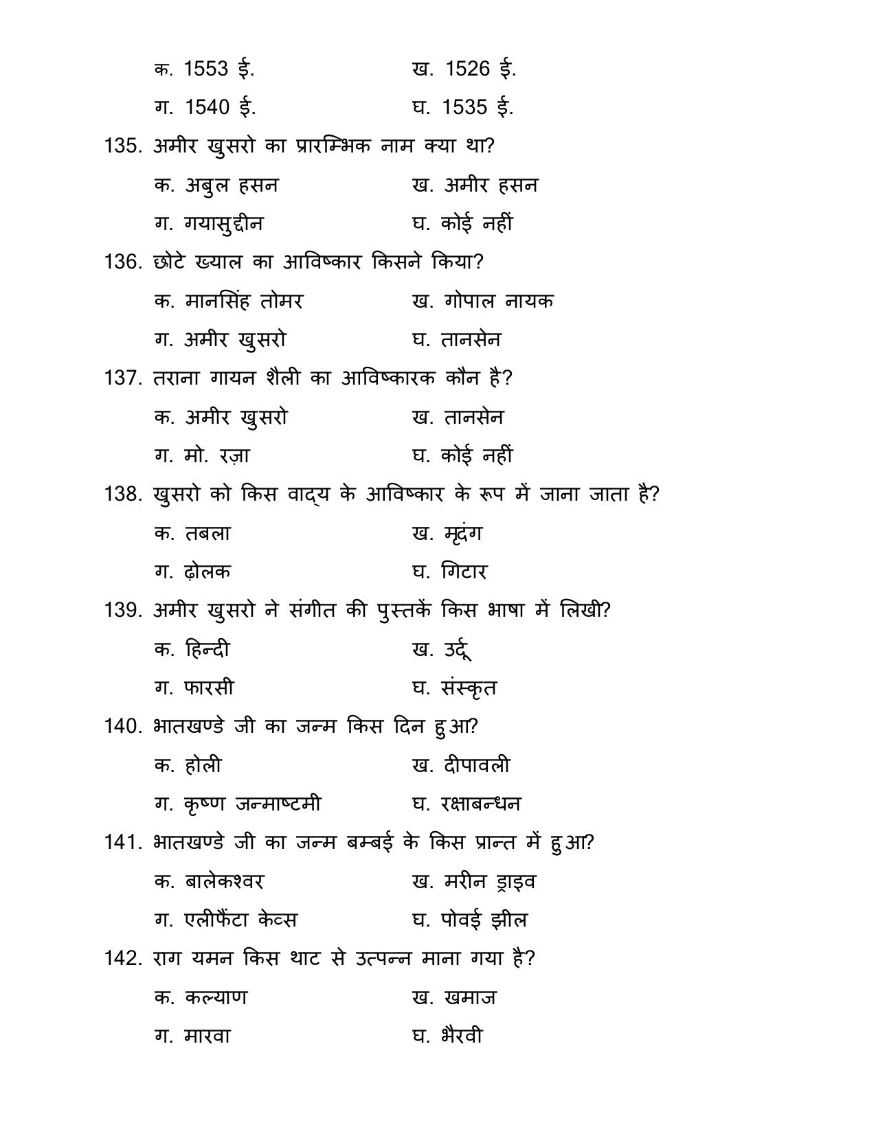 UP Board (UPMSP) Class 9 Sangeet (Gayan) Question Bank - Page 17