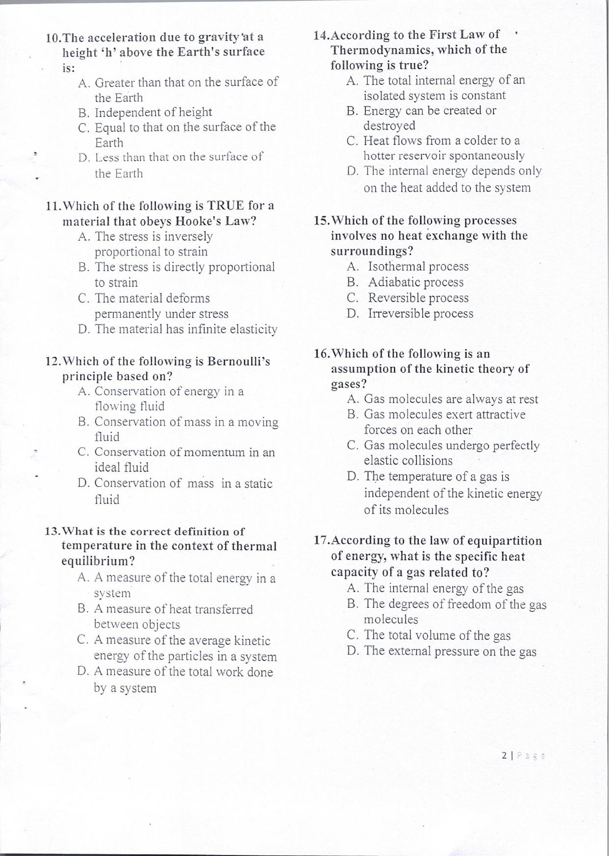 KUET 2024 Integrated Masters in Electronics Question Paper - Page 3