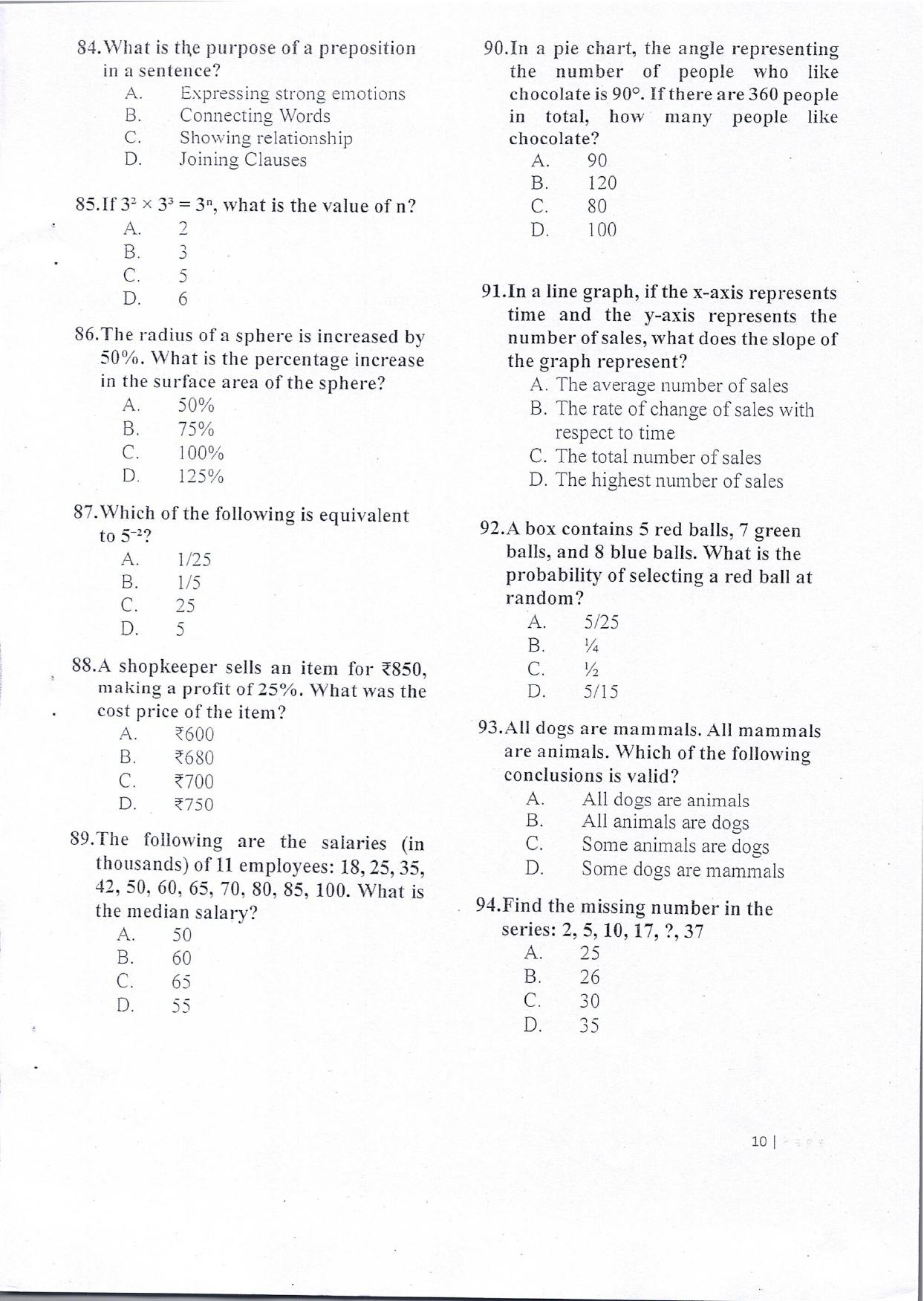 KUET 2024 Integrated Masters in Electronics Question Paper - Page 11