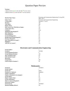 TS ECET 2020 Electronics and Communication Engineering Question Paper