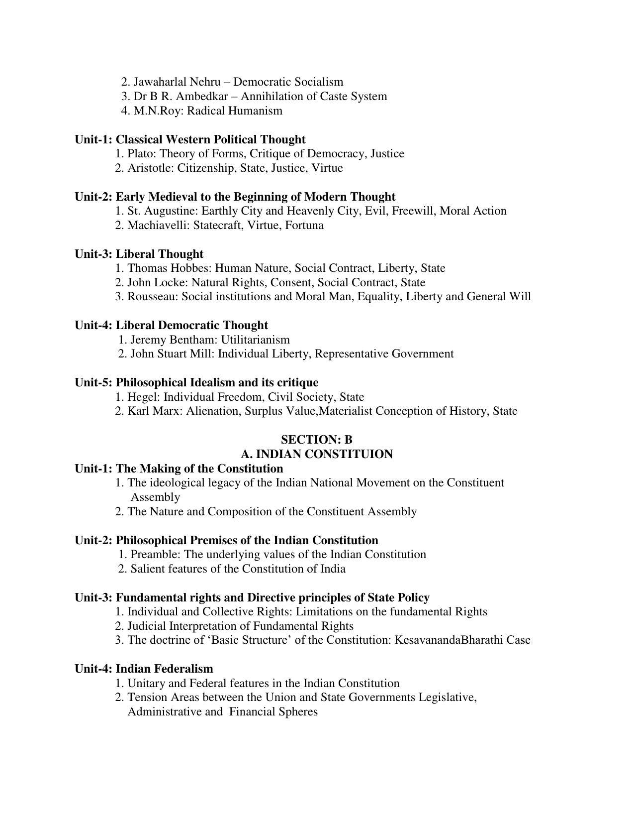 AP PGCET POLITICAL SCIENCE Syllabus - Page 2