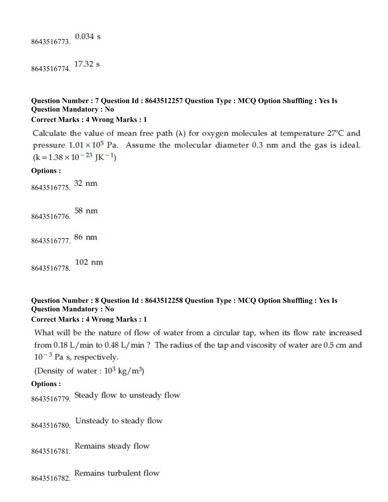 JEE Mains 2021: BTech	(Shift 2) 16-03-2021 Question Paper - Page 5