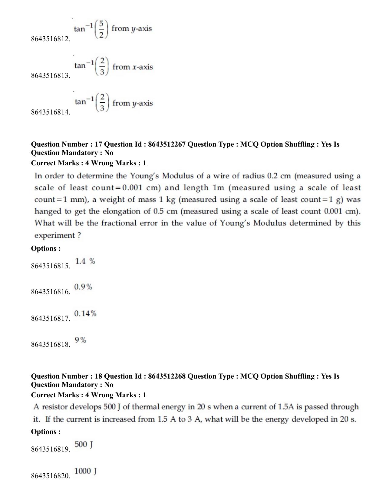 JEE Mains 2021: BTech	(Shift 2) 16-03-2021 Question Paper - Page 10