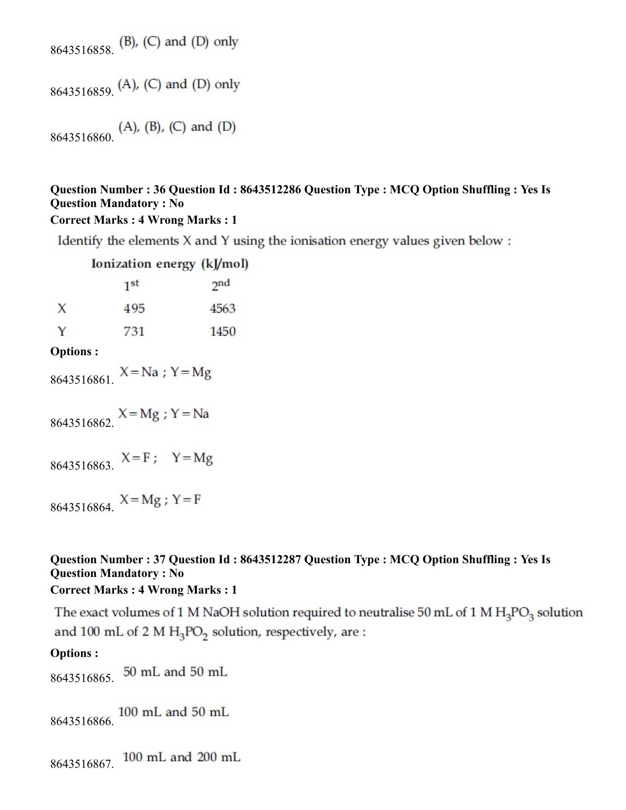 JEE Mains 2021: BTech	(Shift 2) 16-03-2021 Question Paper - Page 19