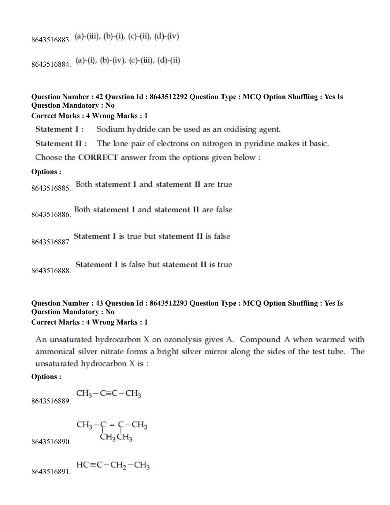 JEE Mains 2021: BTech	(Shift 2) 16-03-2021 Question Paper - Page 22