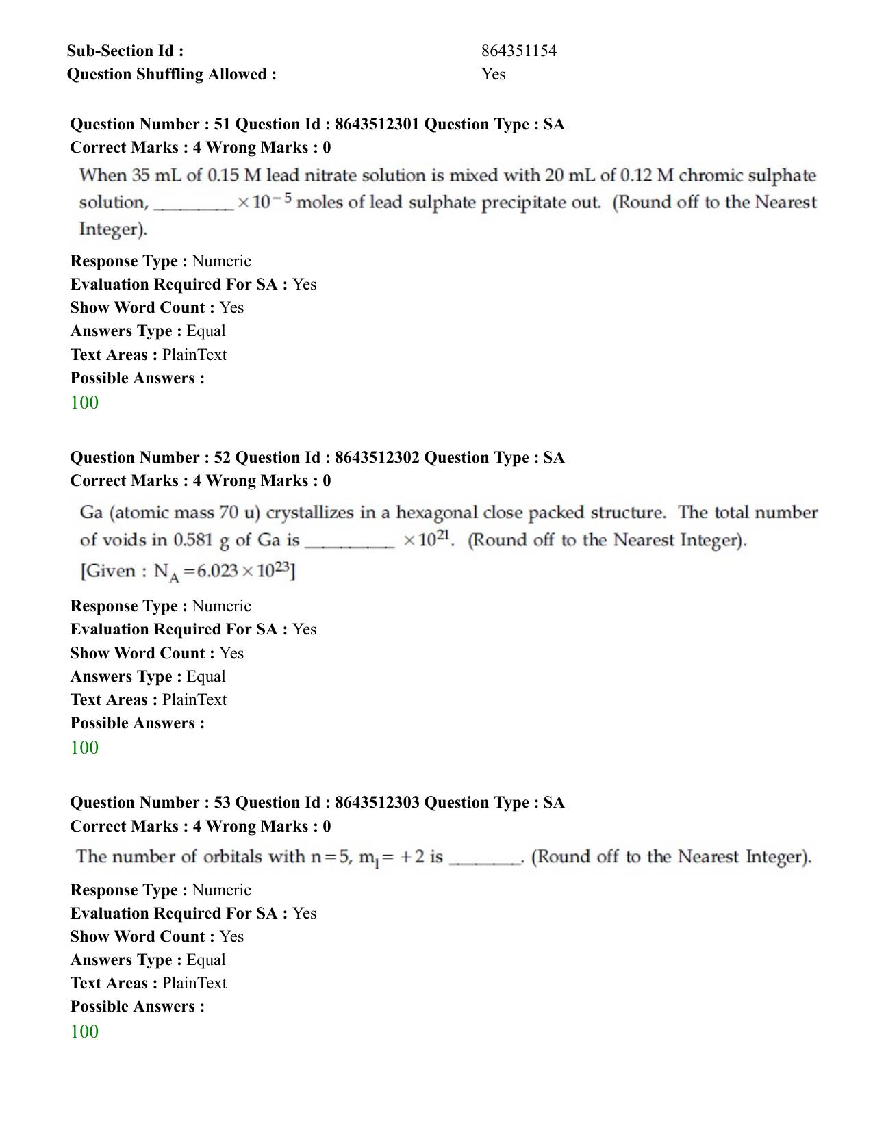 JEE Mains 2021: BTech	(Shift 2) 16-03-2021 Question Paper - Page 27