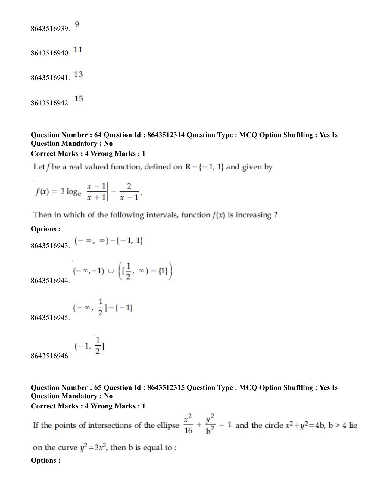 JEE Mains 2021: BTech	(Shift 2) 16-03-2021 Question Paper - Page 32