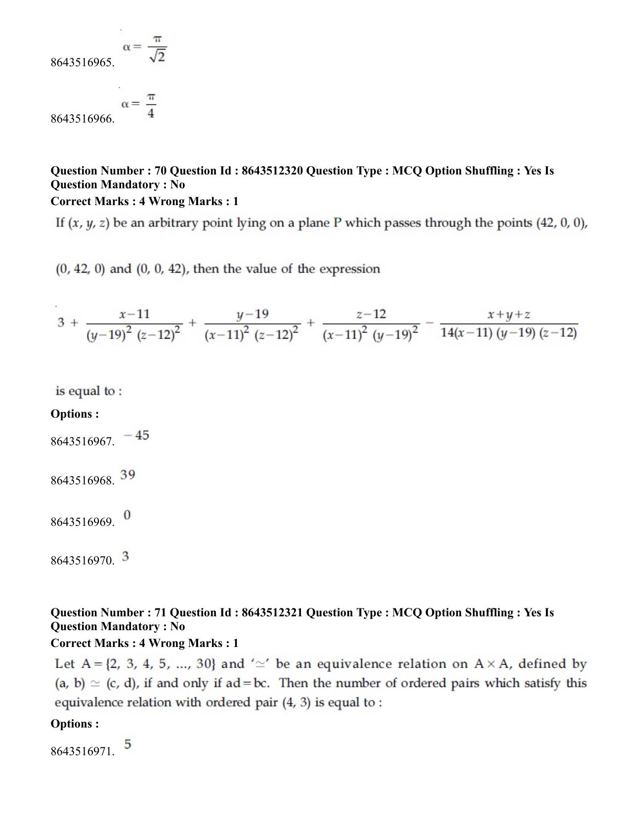 JEE Mains 2021: BTech	(Shift 2) 16-03-2021 Question Paper - Page 35