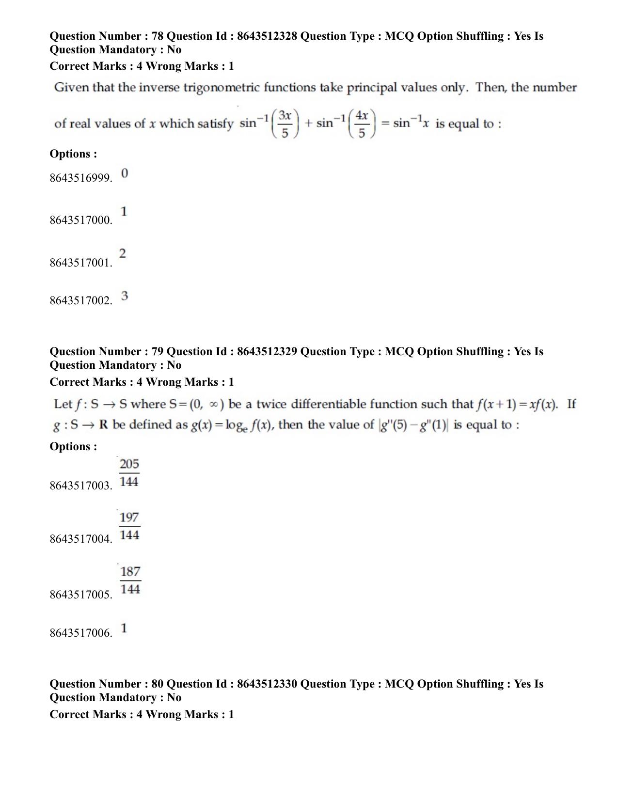 JEE Mains 2021: BTech	(Shift 2) 16-03-2021 Question Paper - Page 39