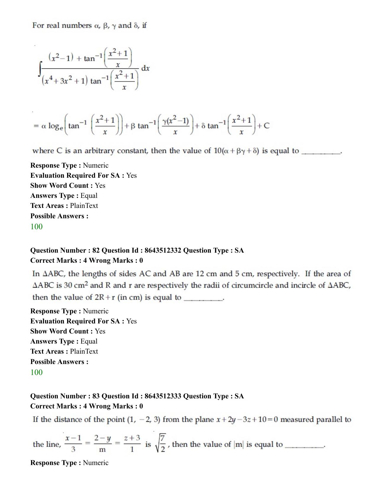 JEE Mains 2021: BTech	(Shift 2) 16-03-2021 Question Paper - Page 41