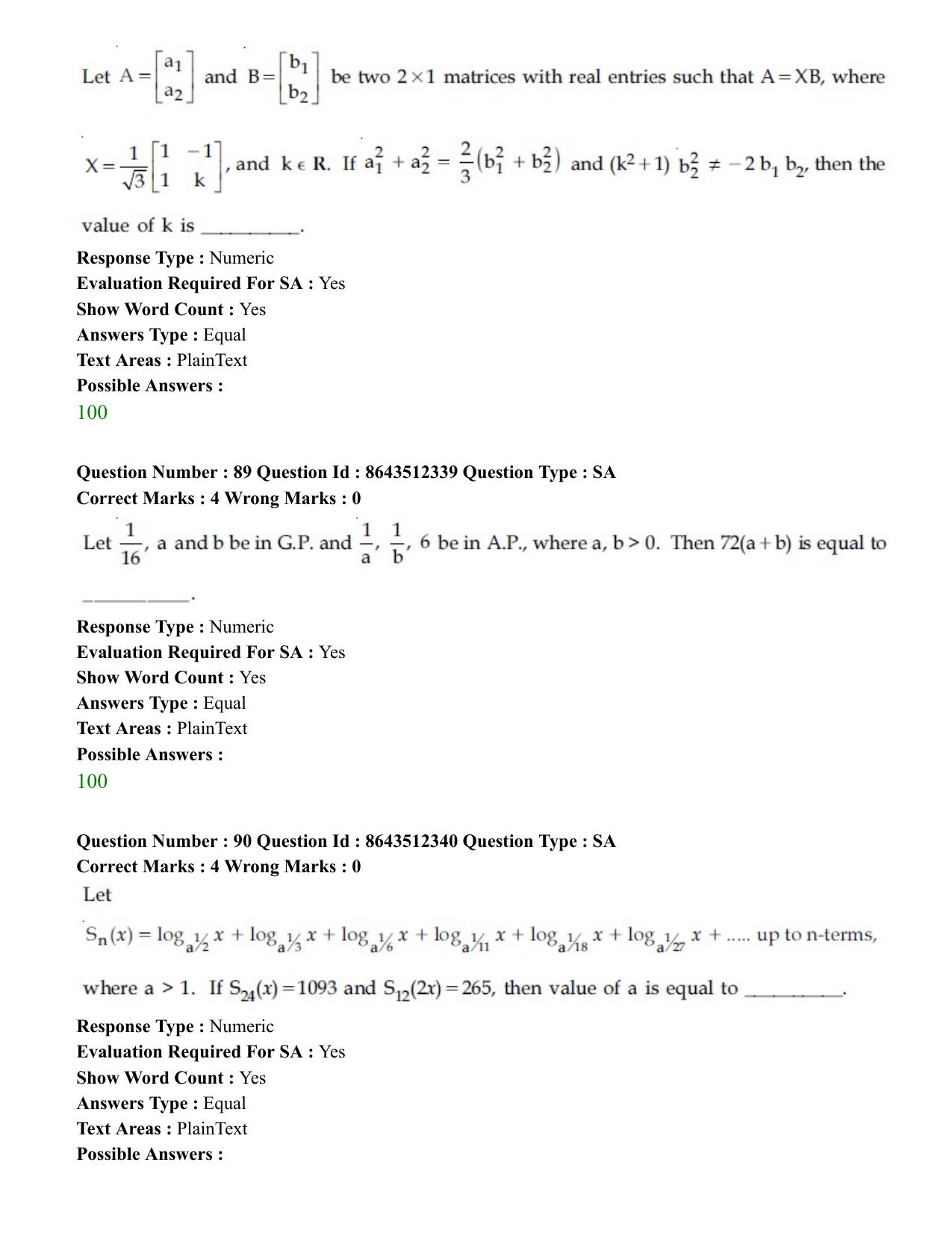 JEE Mains 2021: BTech	(Shift 2) 16-03-2021 Question Paper - Page 44