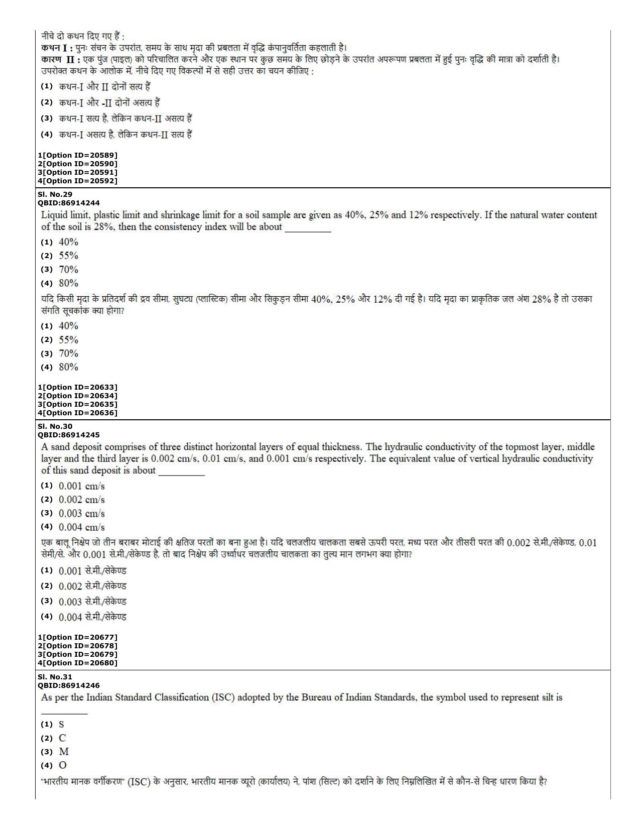CUET (PG) 2022: PGQP-08 Civil Engg (07-09-2022) Question Paper - Page 13