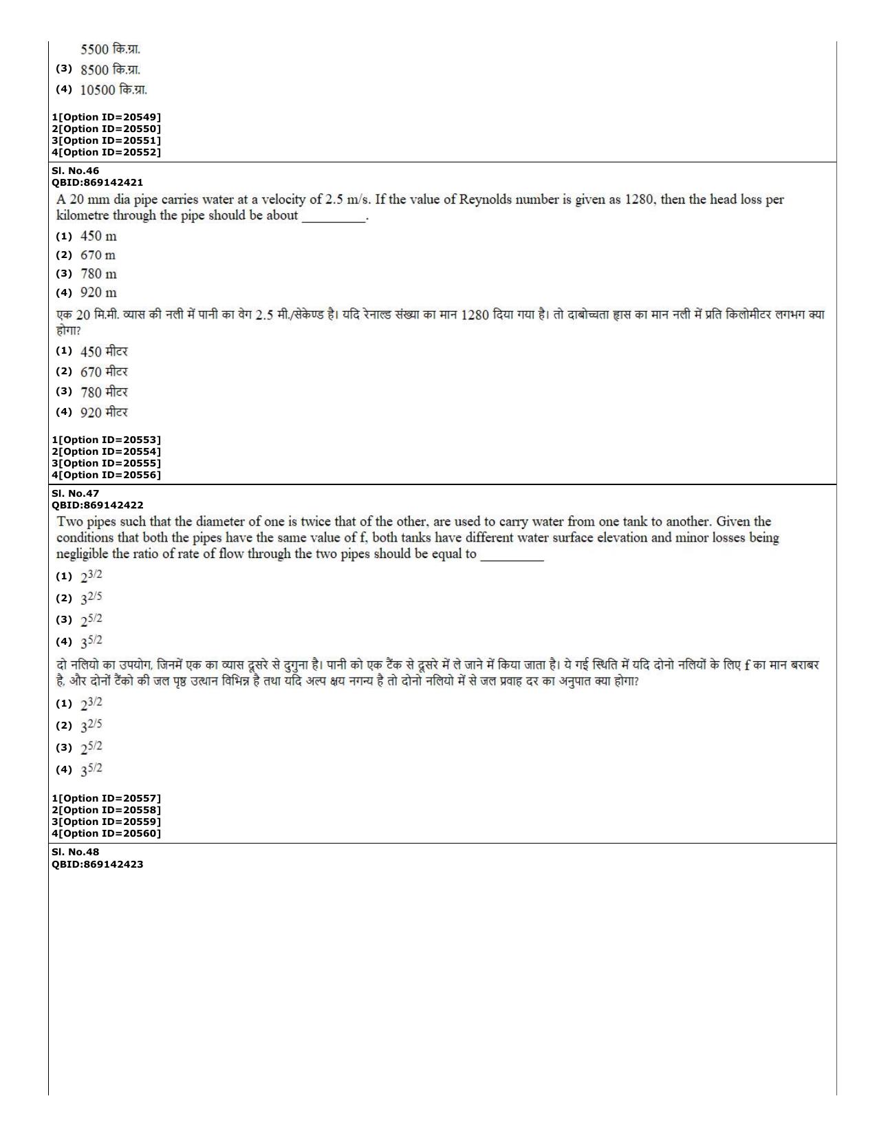 CUET (PG) 2022: PGQP-08 Civil Engg (07-09-2022) Question Paper - Page 19