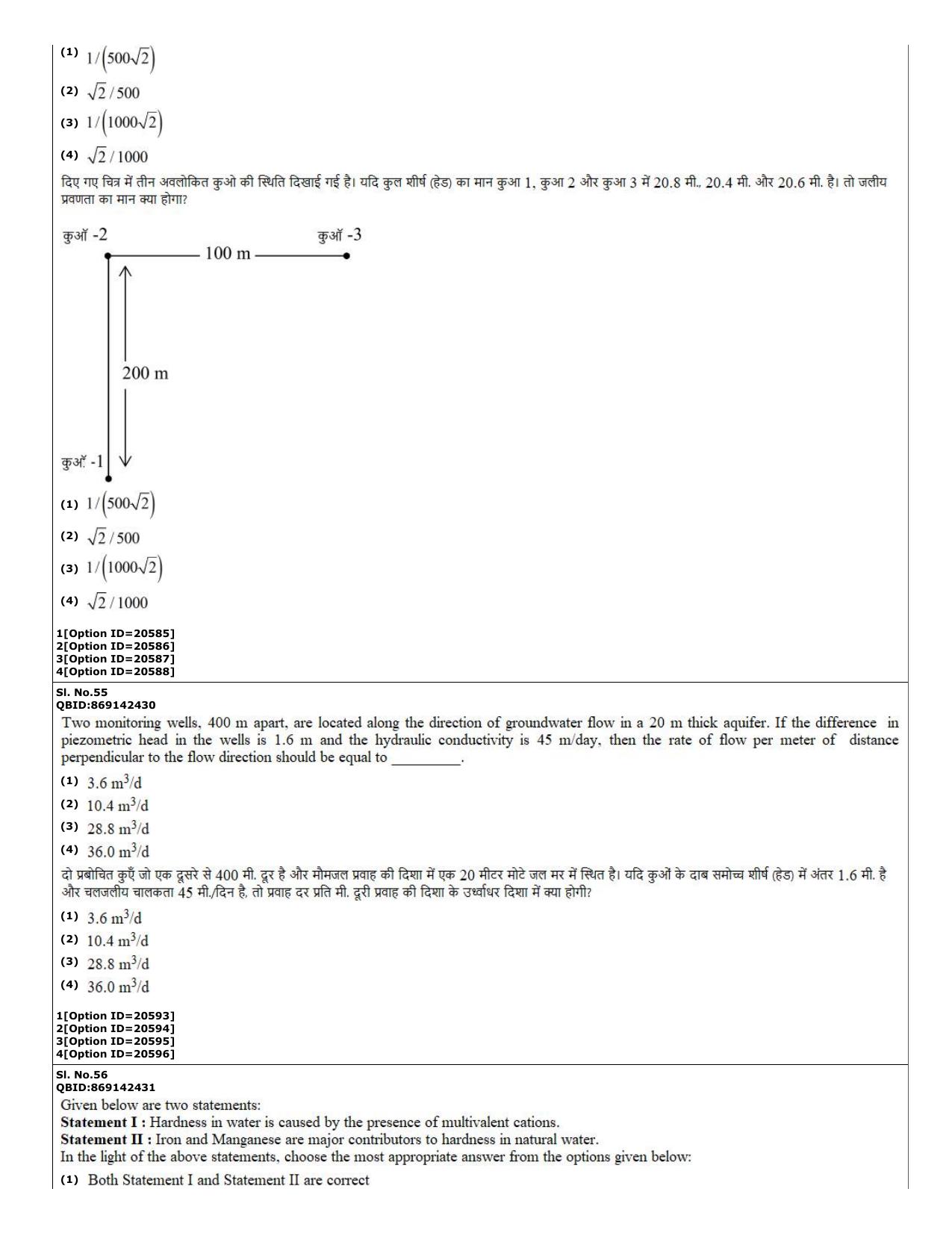 CUET (PG) 2022: PGQP-08 Civil Engg (07-09-2022) Question Paper - Page 23