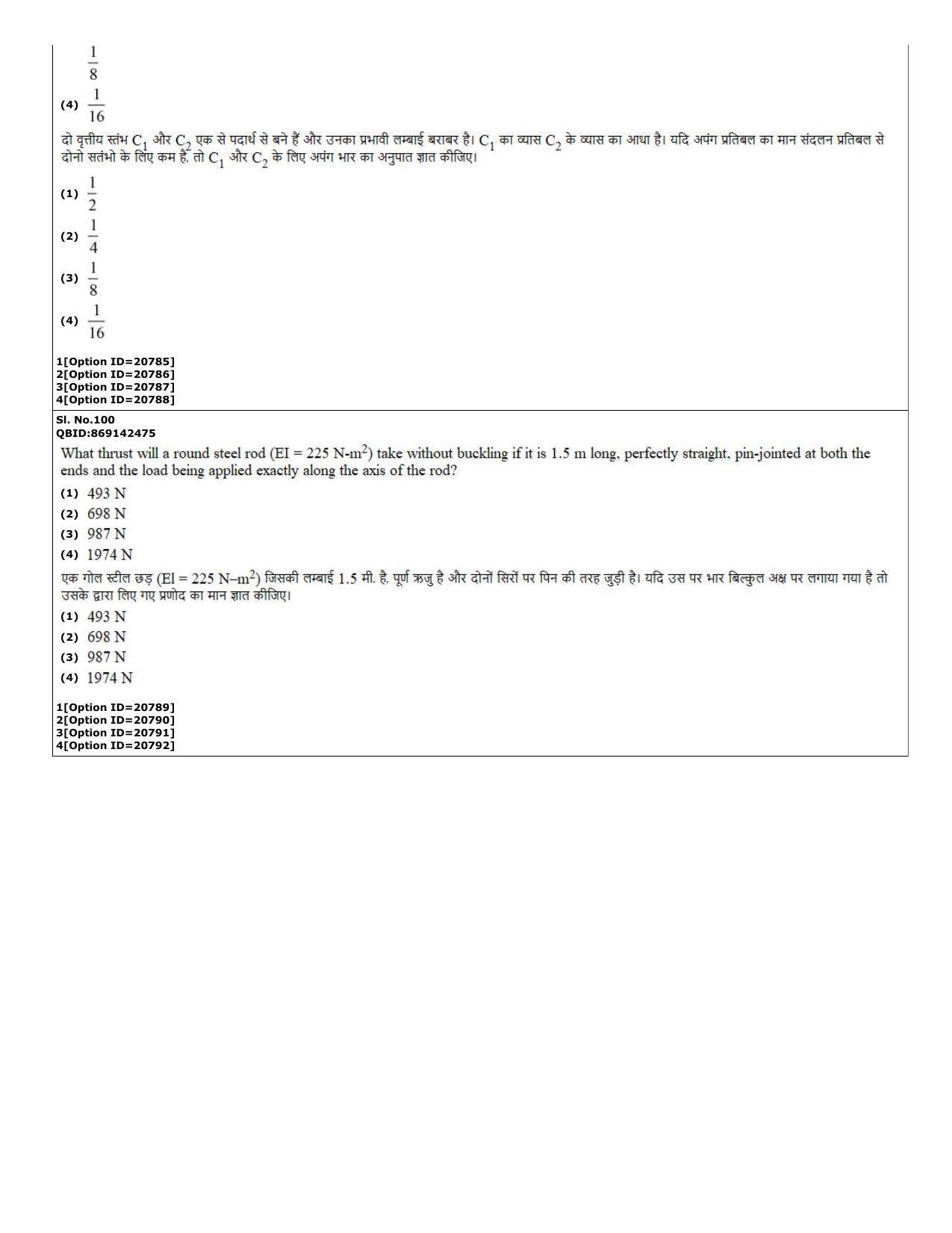 CUET (PG) 2022: PGQP-08 Civil Engg (07-09-2022) Question Paper - Page 39