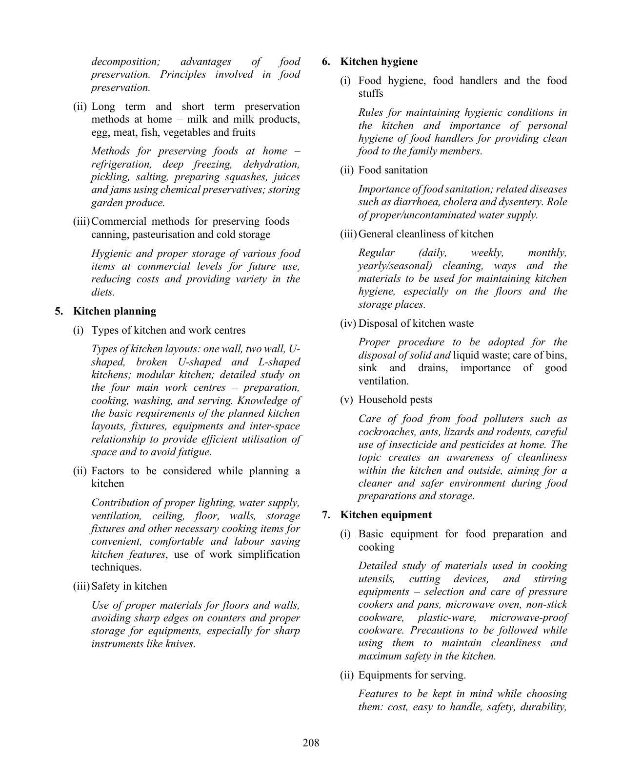 ICSE Cookery Syllabus 2026 - Page 4