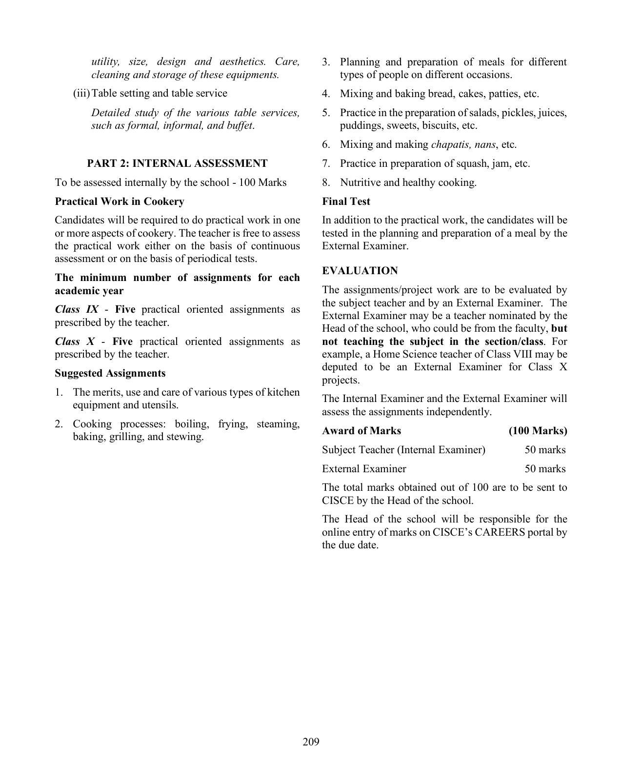ICSE Cookery Syllabus 2026 - Page 5