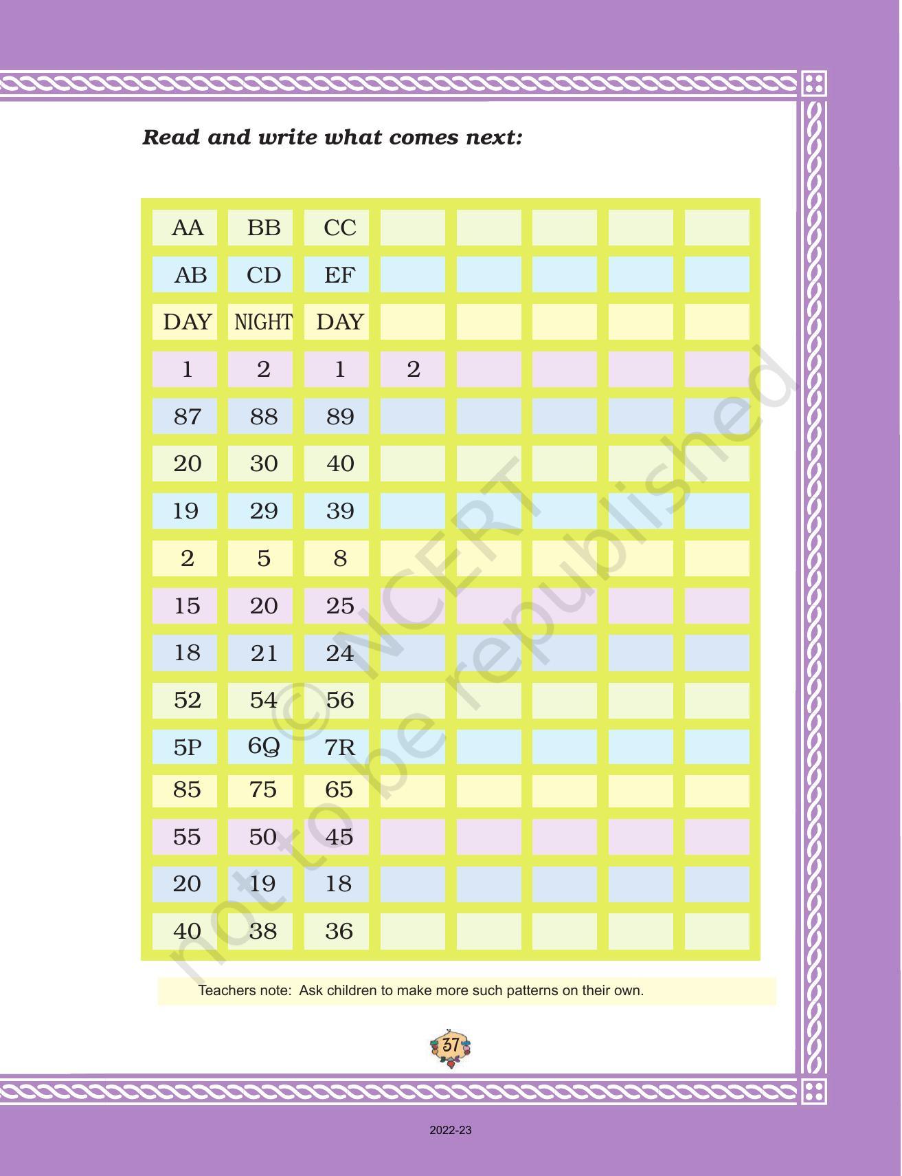 NCERT Book for Class 2 Maths Chapter 5-Patterns - Page 8
