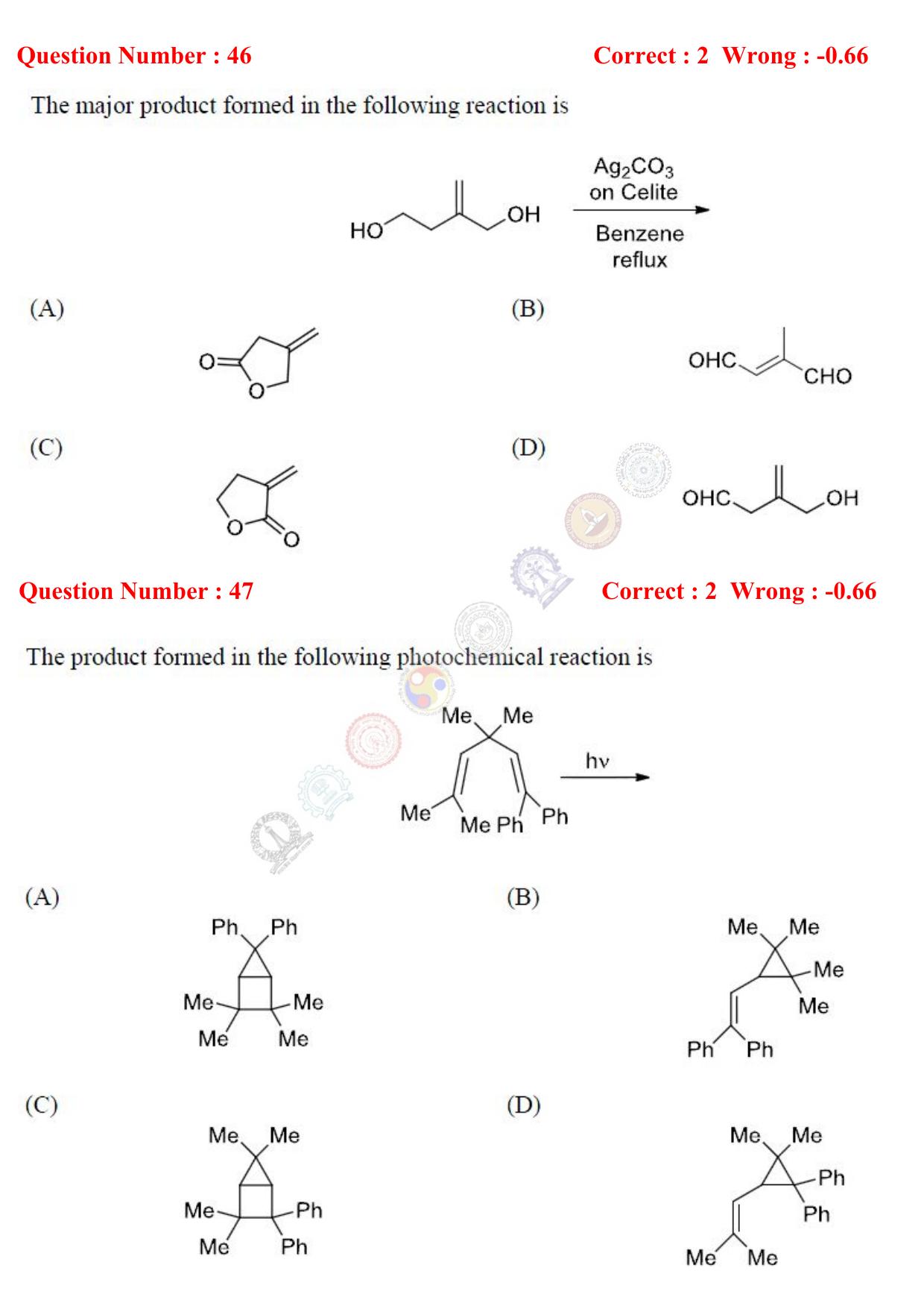 GATE 2017 Chemistry (CY) Question Paper with Answer Key - Page 14