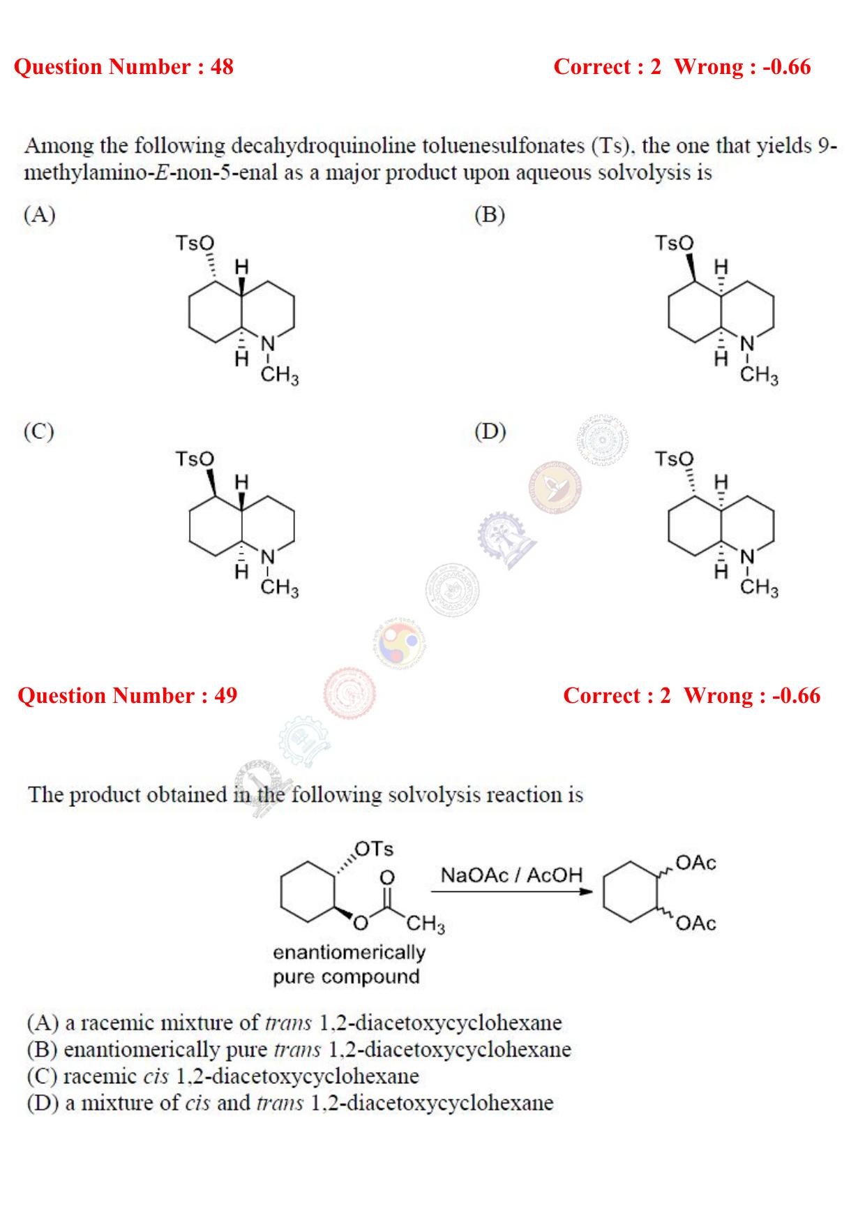 GATE 2017 Chemistry (CY) Question Paper with Answer Key - Page 15