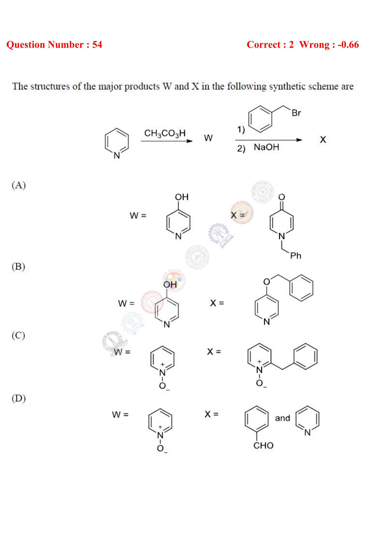GATE 2017 Chemistry (CY) Question Paper with Answer Key - Page 18